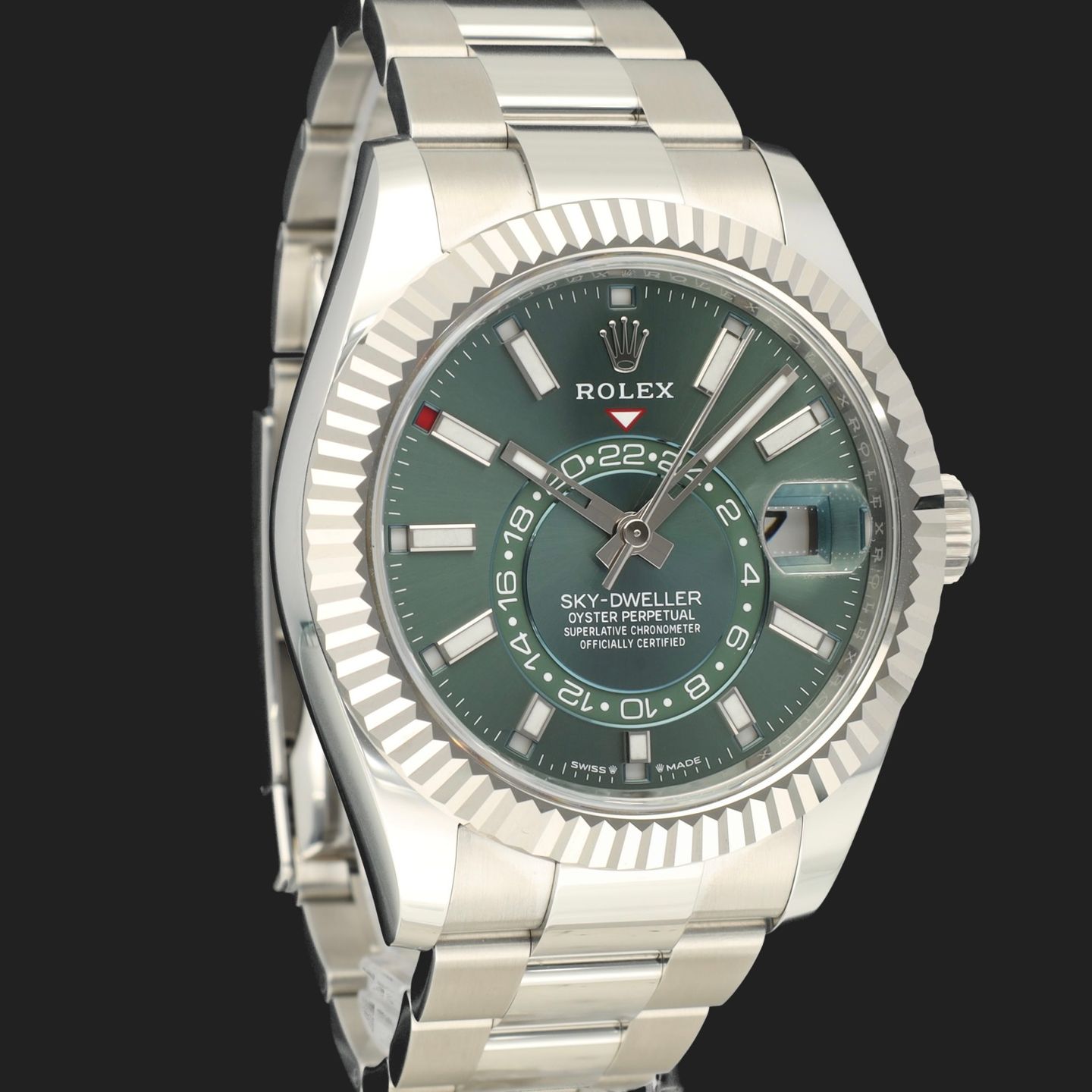 Rolex Sky-Dweller 336934 (2024) - Green dial 42 mm Gold/Steel case (4/8)