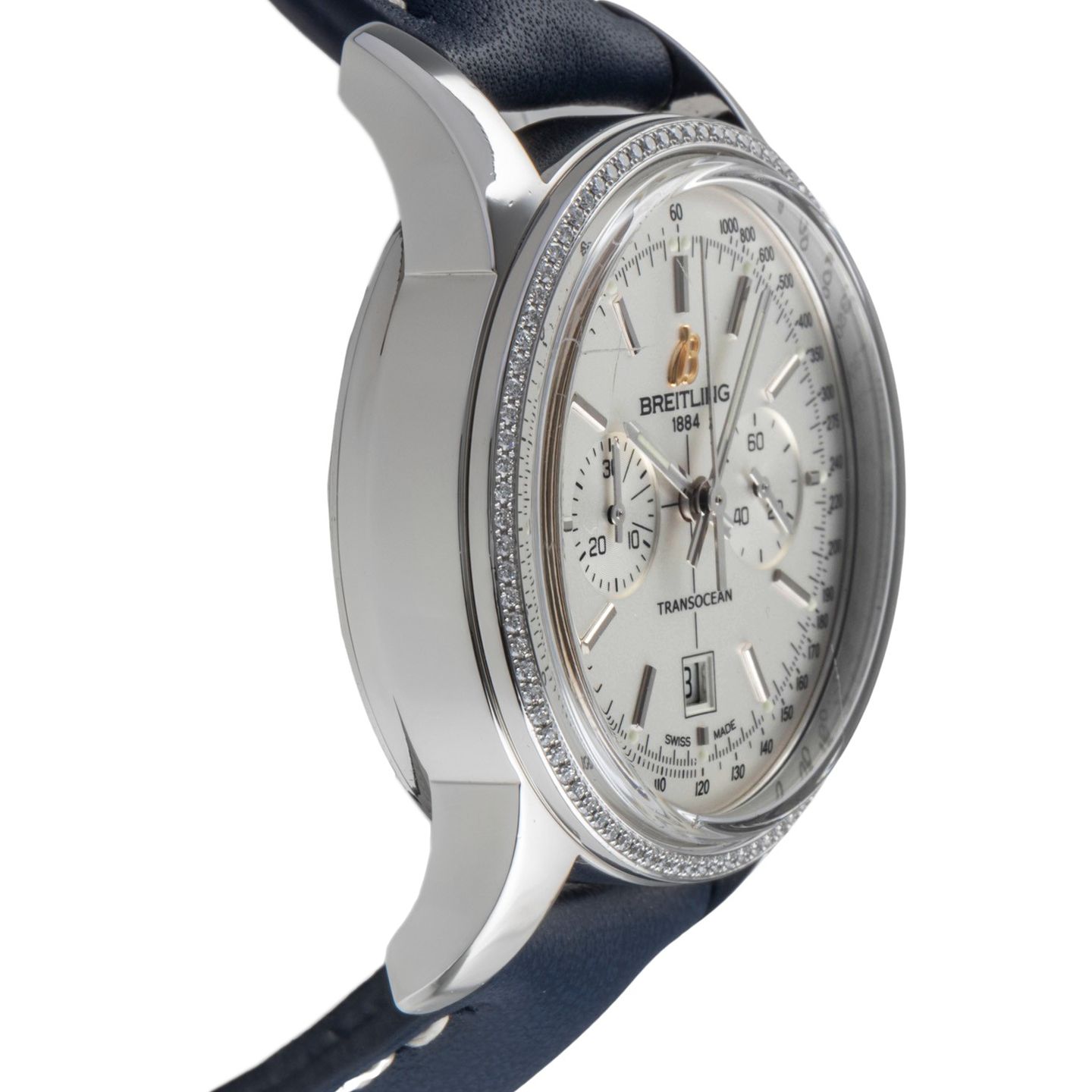 Breitling Transocean Chronograph 38 A41310 (2013) - Zwart wijzerplaat 38mm Staal (7/8)