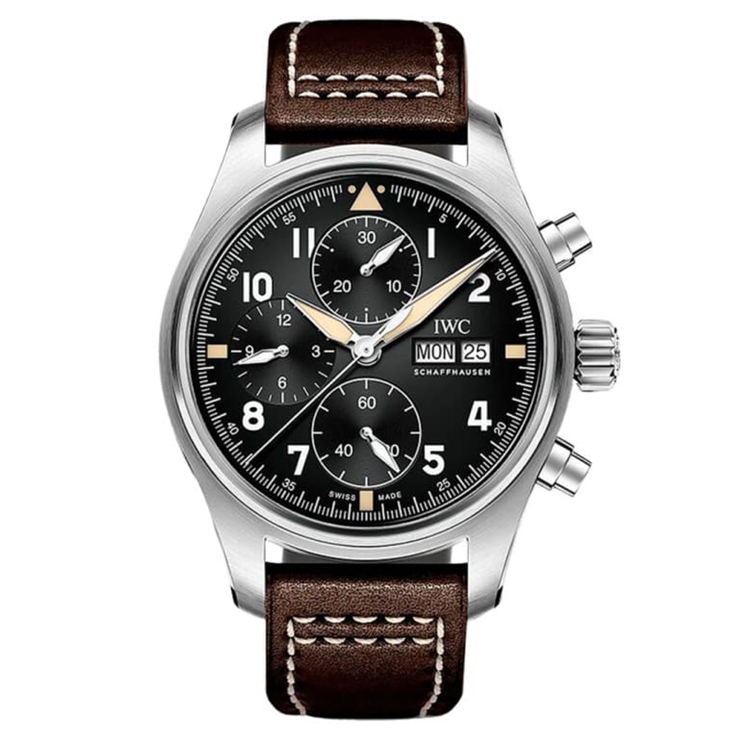 IWC Pilot Spitfire Chronograph IW387903 (2023) - Zwart wijzerplaat 41mm Staal (1/1)