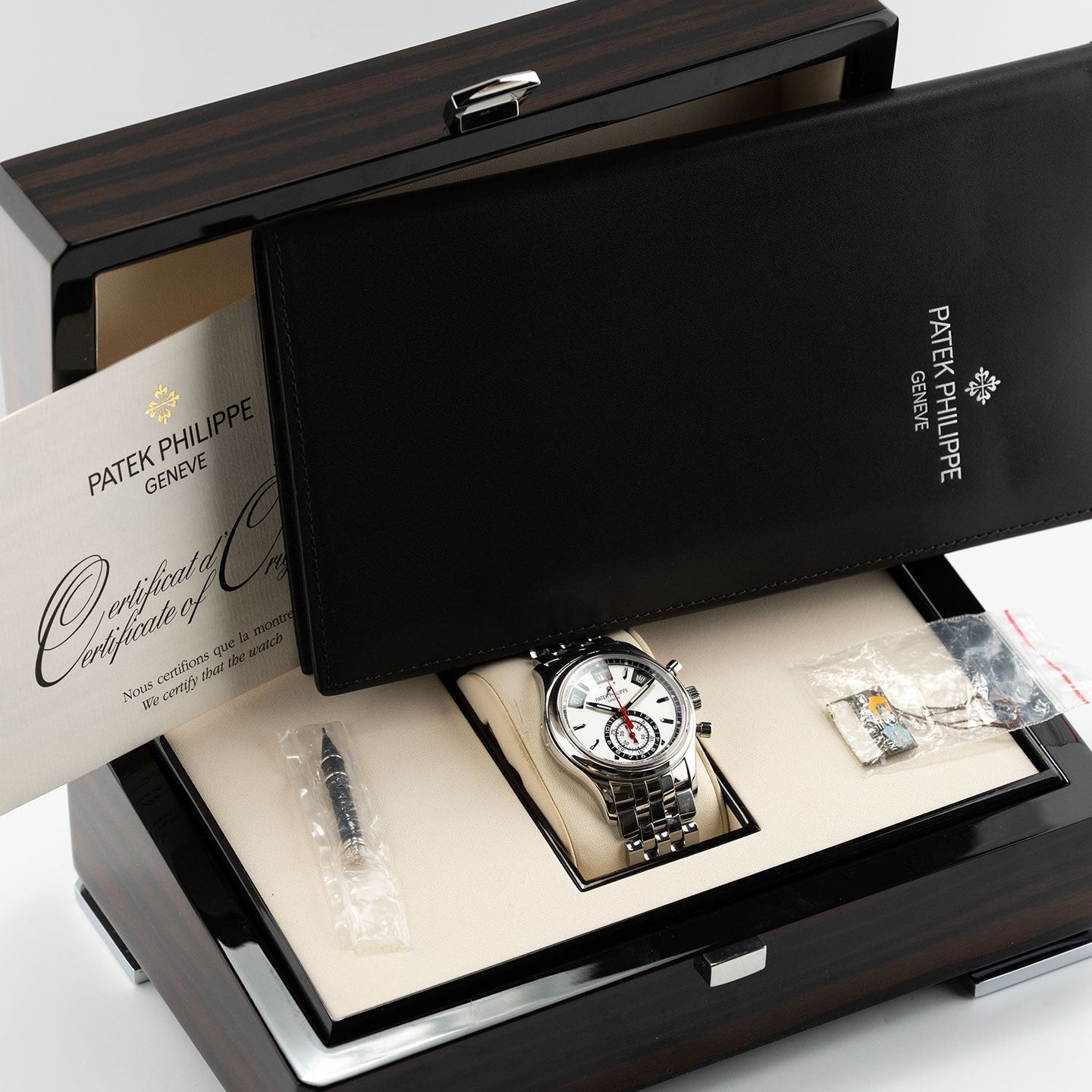 Patek Philippe Annual Calendar Chronograph 5960/1A-001 (2017) - Zilver wijzerplaat 41mm Staal (7/7)