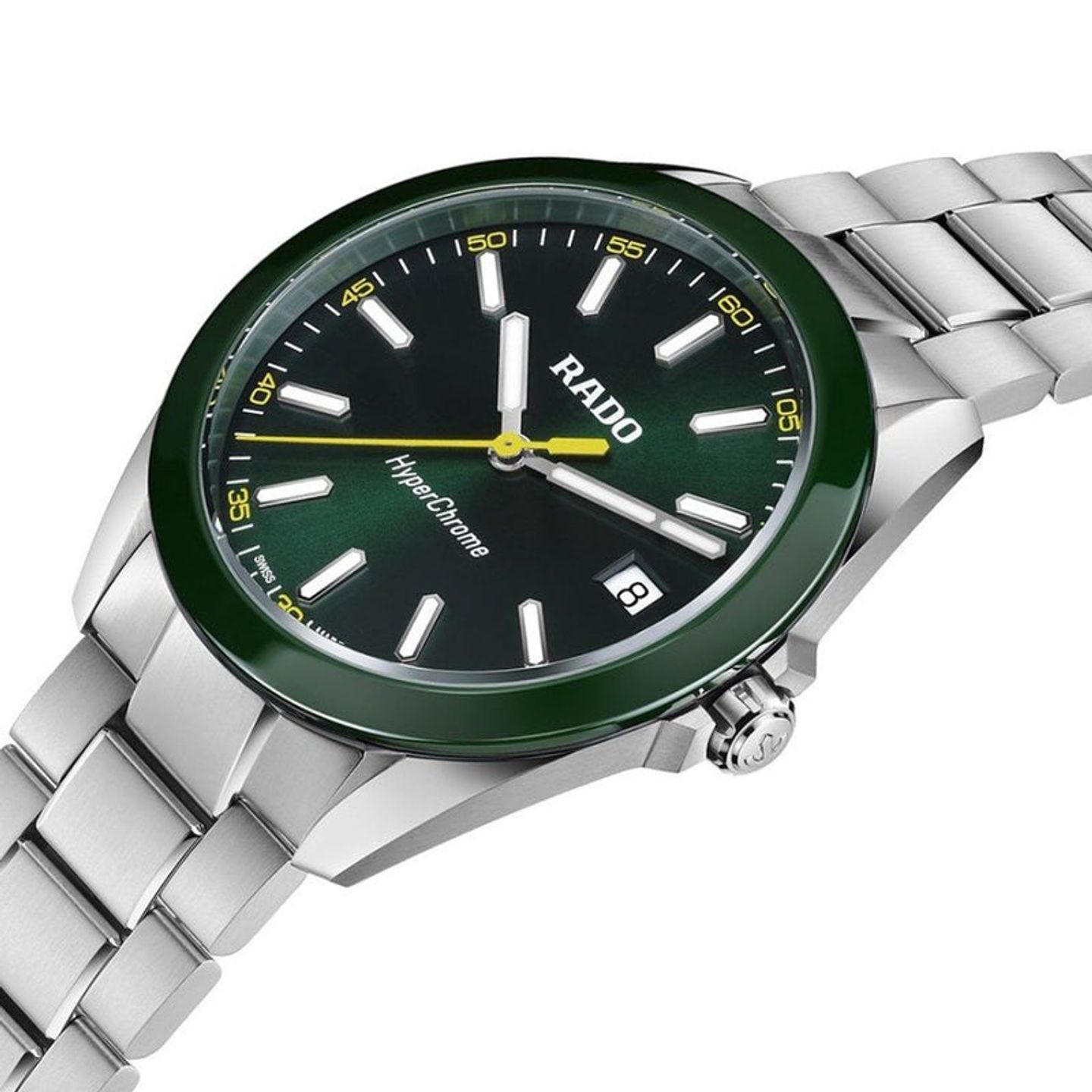 Rado HyperChrome R32280313 (2026) - Groen wijzerplaat 42mm Staal (4/4)