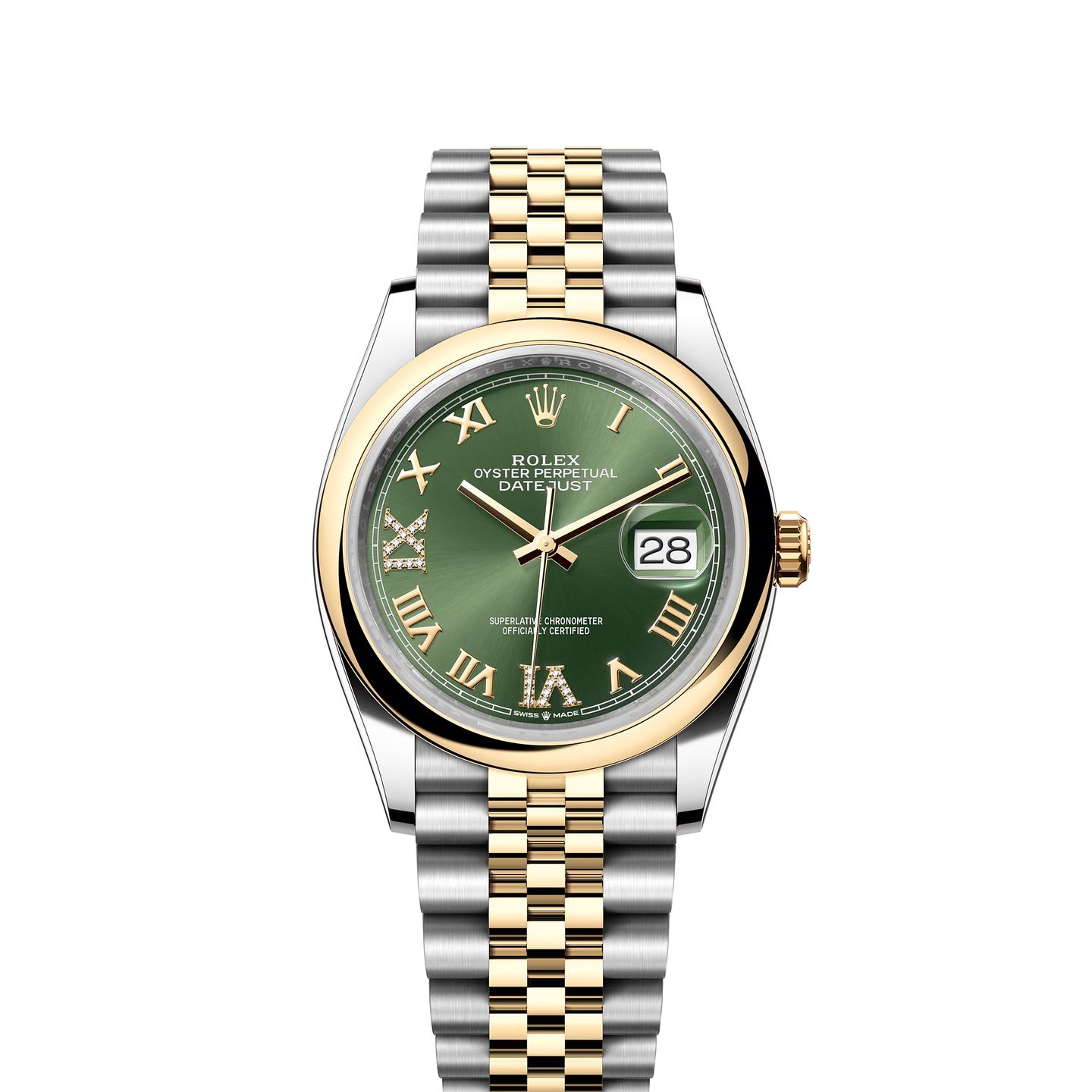 Rolex Datejust 36 126203 (2023) - Groen wijzerplaat 36mm Staal (1/1)