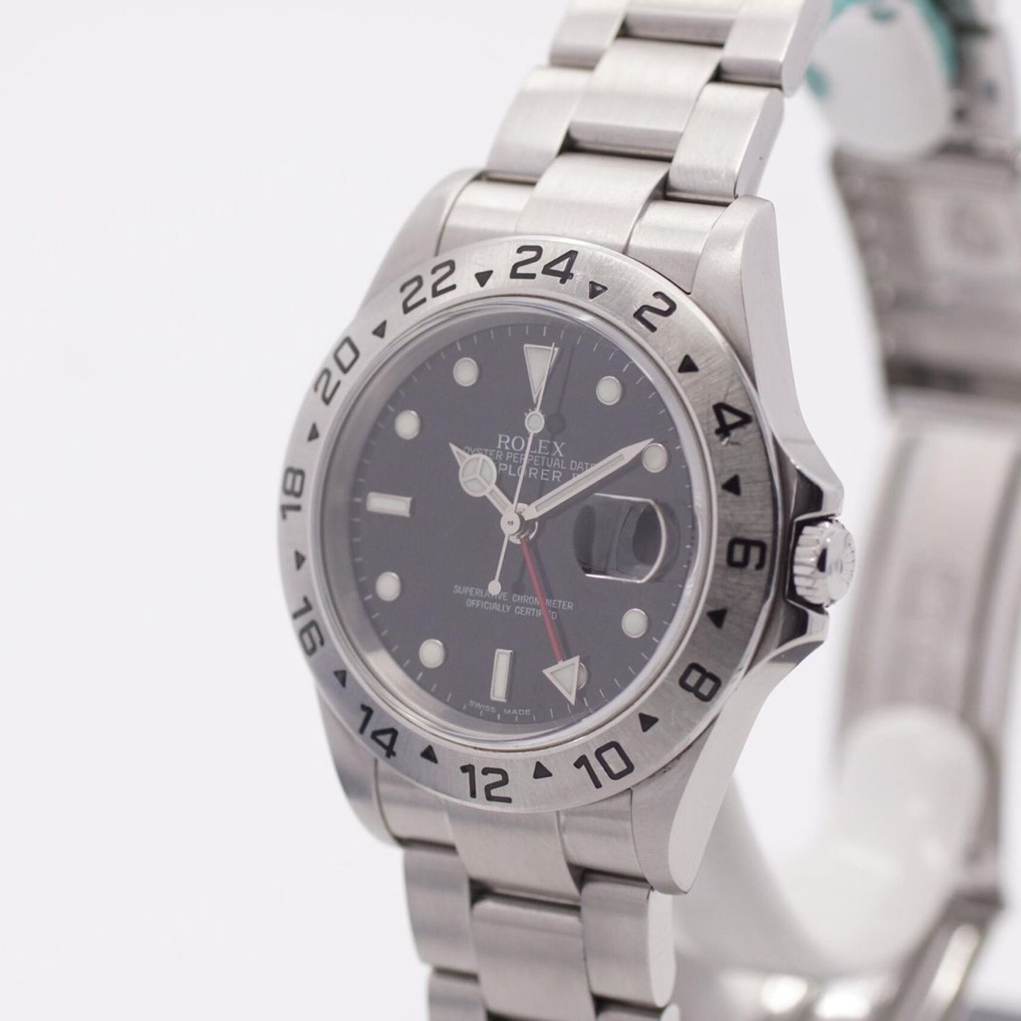 Rolex Explorer II 16570 (2003) - Zwart wijzerplaat 40mm Staal (3/8)