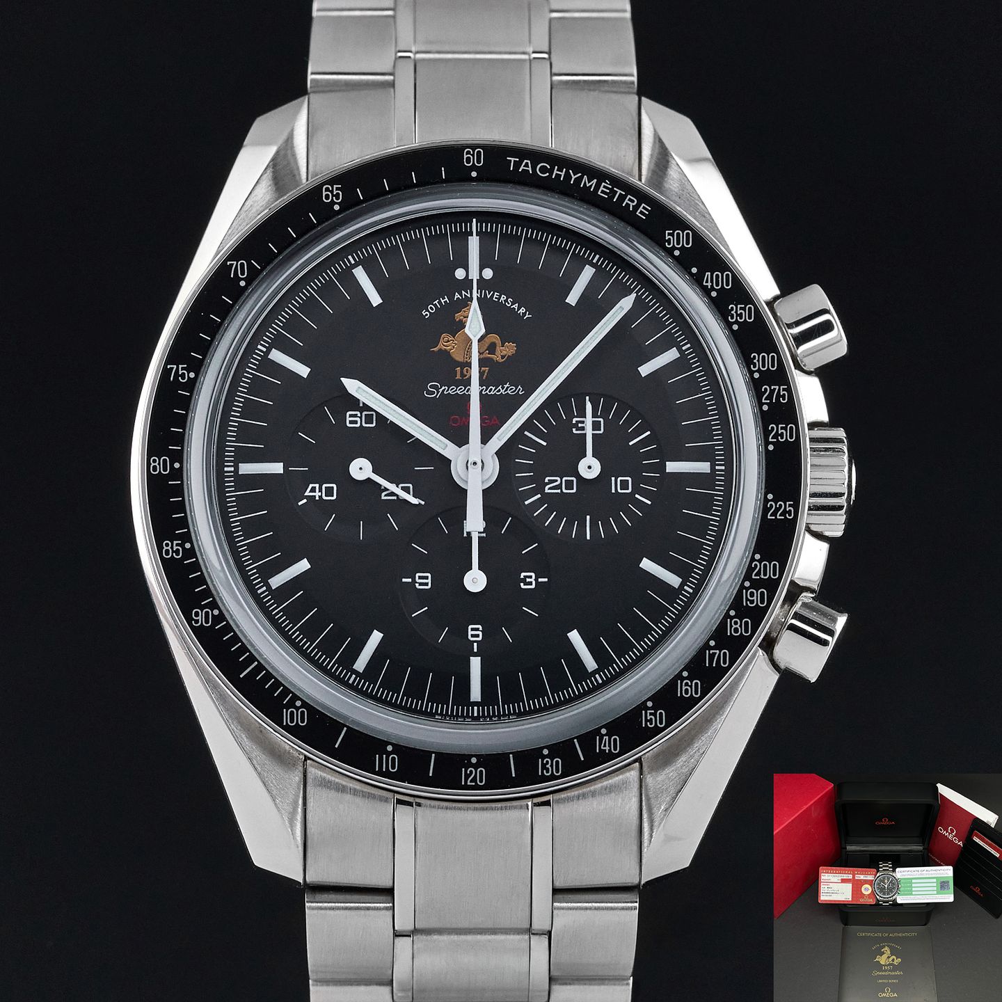 Omega Speedmaster Professional Moonwatch 311.30.42.30.01.001 (2007) - Zwart wijzerplaat 42mm Staal (1/7)