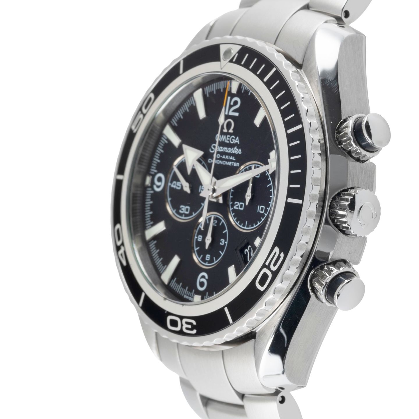 Omega Seamaster Planet Ocean Chronograph 2210.50.00 (Onbekend (willekeurig serienummer)) - Zwart wijzerplaat 46mm Staal (6/8)