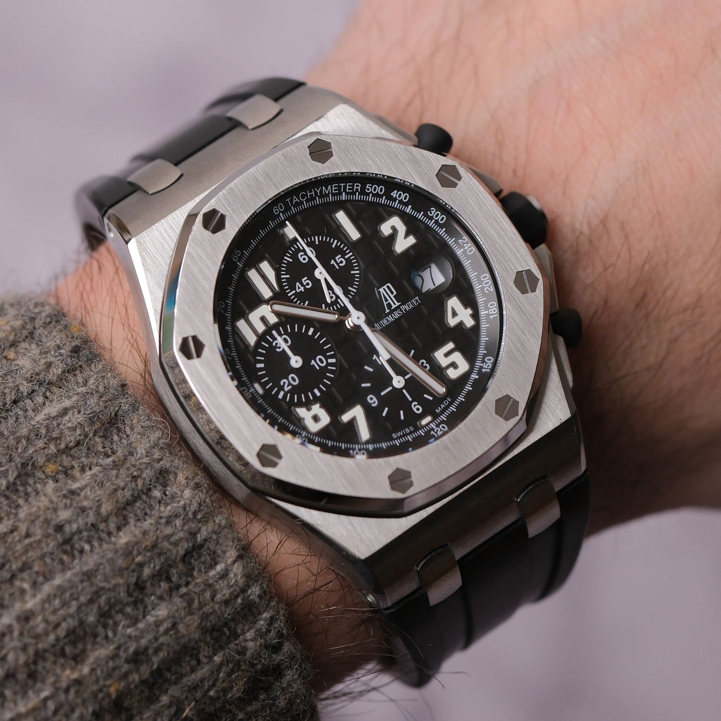 Audemars Piguet Royal Oak Offshore Chronograph Volcano 26170ST.OO.D101CR.03 (Onbekend (willekeurig serienummer)) - Zwart wijzerplaat 42mm Staal (5/6)