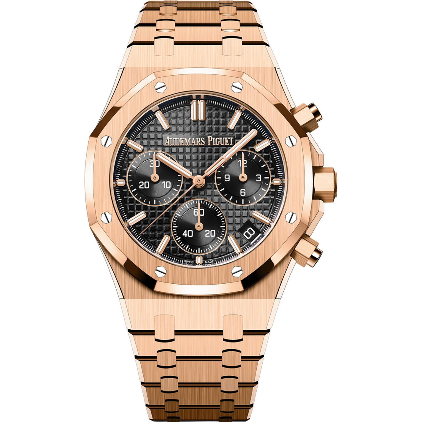 Audemars Piguet Royal Oak Chronograph 26240OR.OO.1320OR.06 (2025) - Zwart wijzerplaat 41mm Roségoud (1/1)