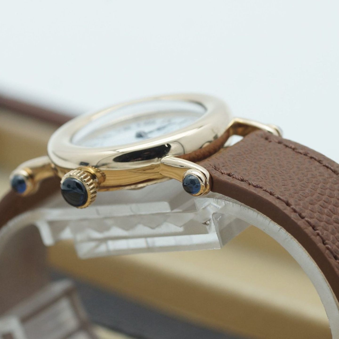 Cartier Diabolo 1440 (1995) - White dial 27 mm Yellow Gold case (8/8)