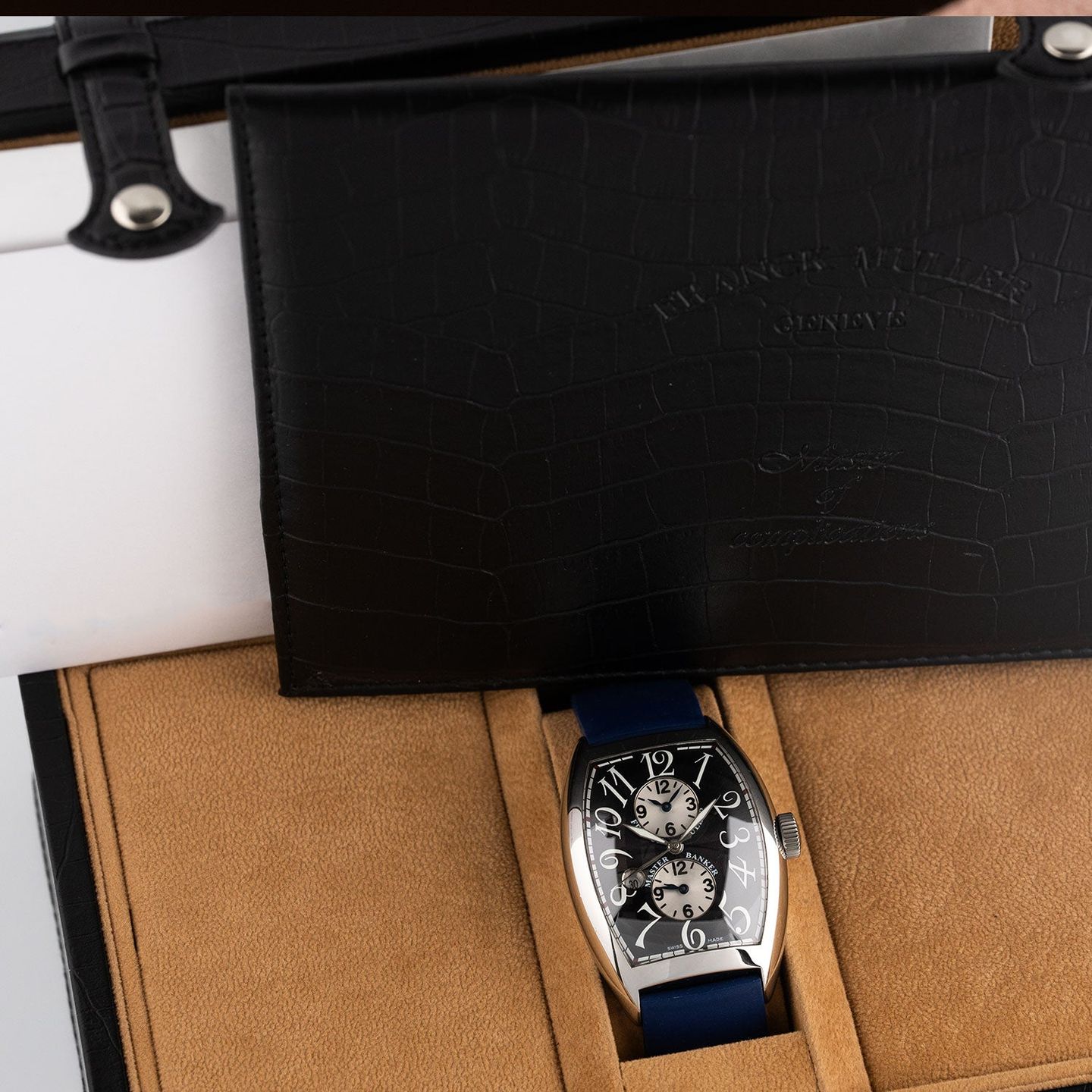 Franck Muller Master Banker 9880 MB SC DT (Onbekend (willekeurig serienummer)) - Zwart wijzerplaat 44mm Staal (6/6)