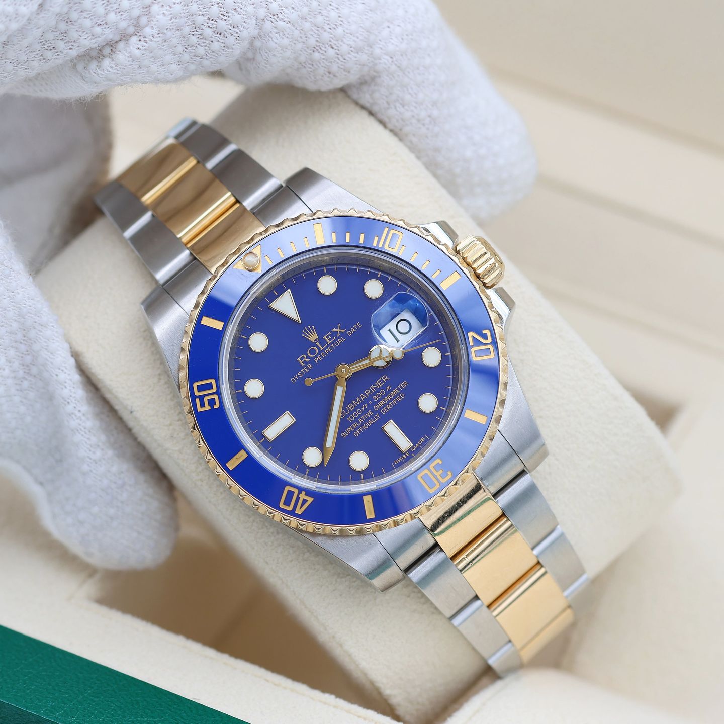 Rolex Submariner Date 116613LB (Onbekend (willekeurig serienummer)) - Blauw wijzerplaat 40mm Goud/Staal (2/8)