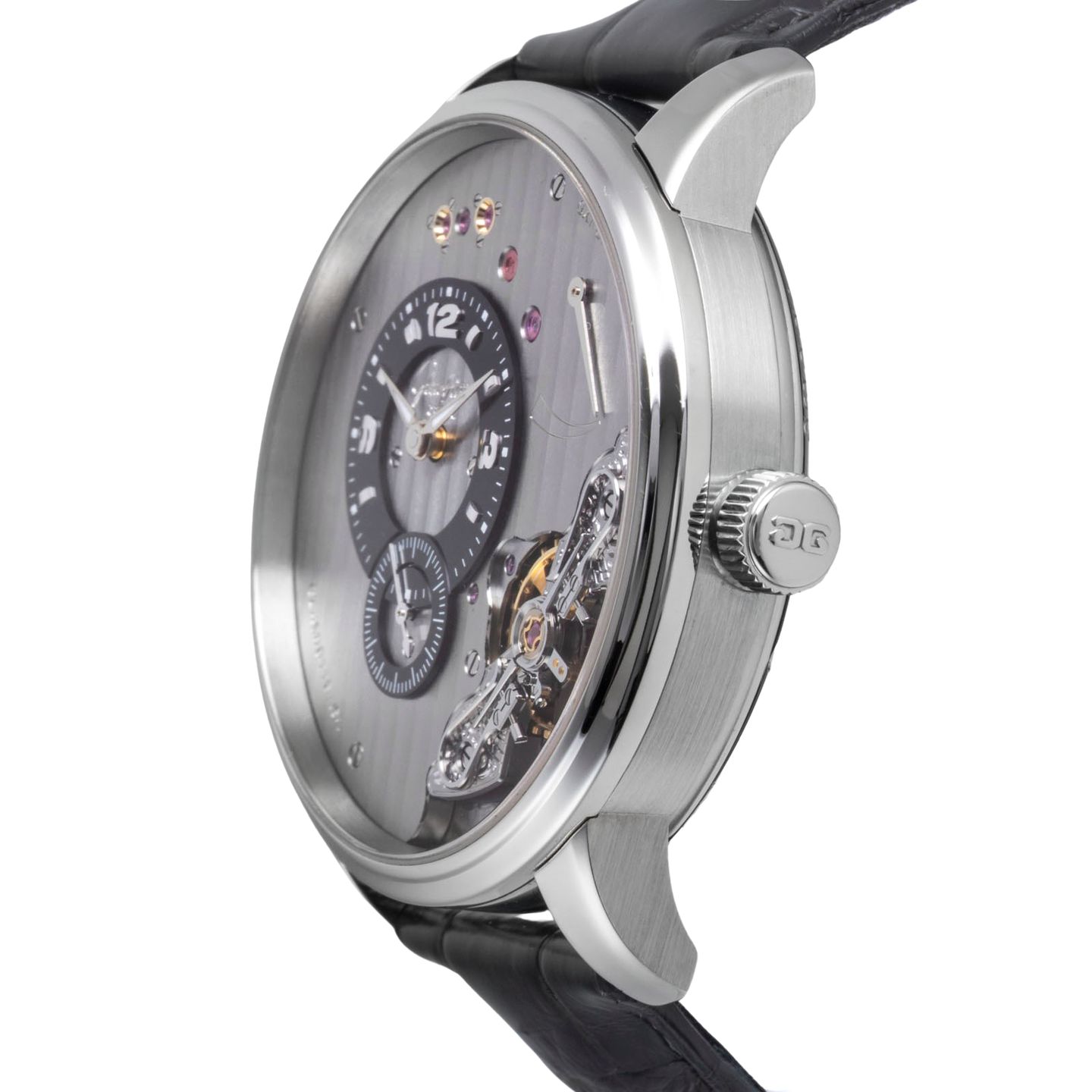 Glashütte Original PanoInverse 1-66-06-04-22-50 (Unknown (random serial)) - Transparent dial 42 mm Steel case (6/8)