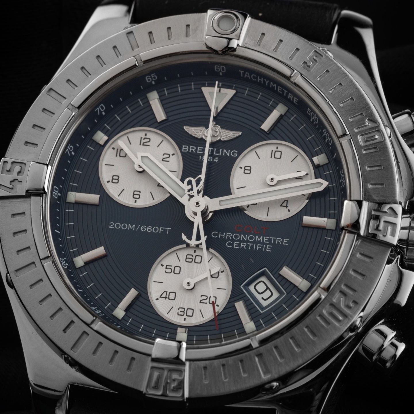 Breitling Colt Chronograph A73380 (2006) - Black dial 41 mm Steel case (3/8)