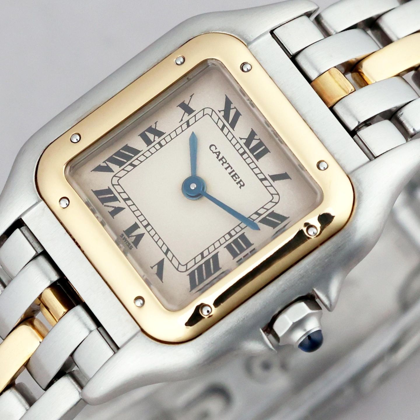 Cartier Panthère 6692 (1992) - White dial 22 mm Gold/Steel case (5/8)