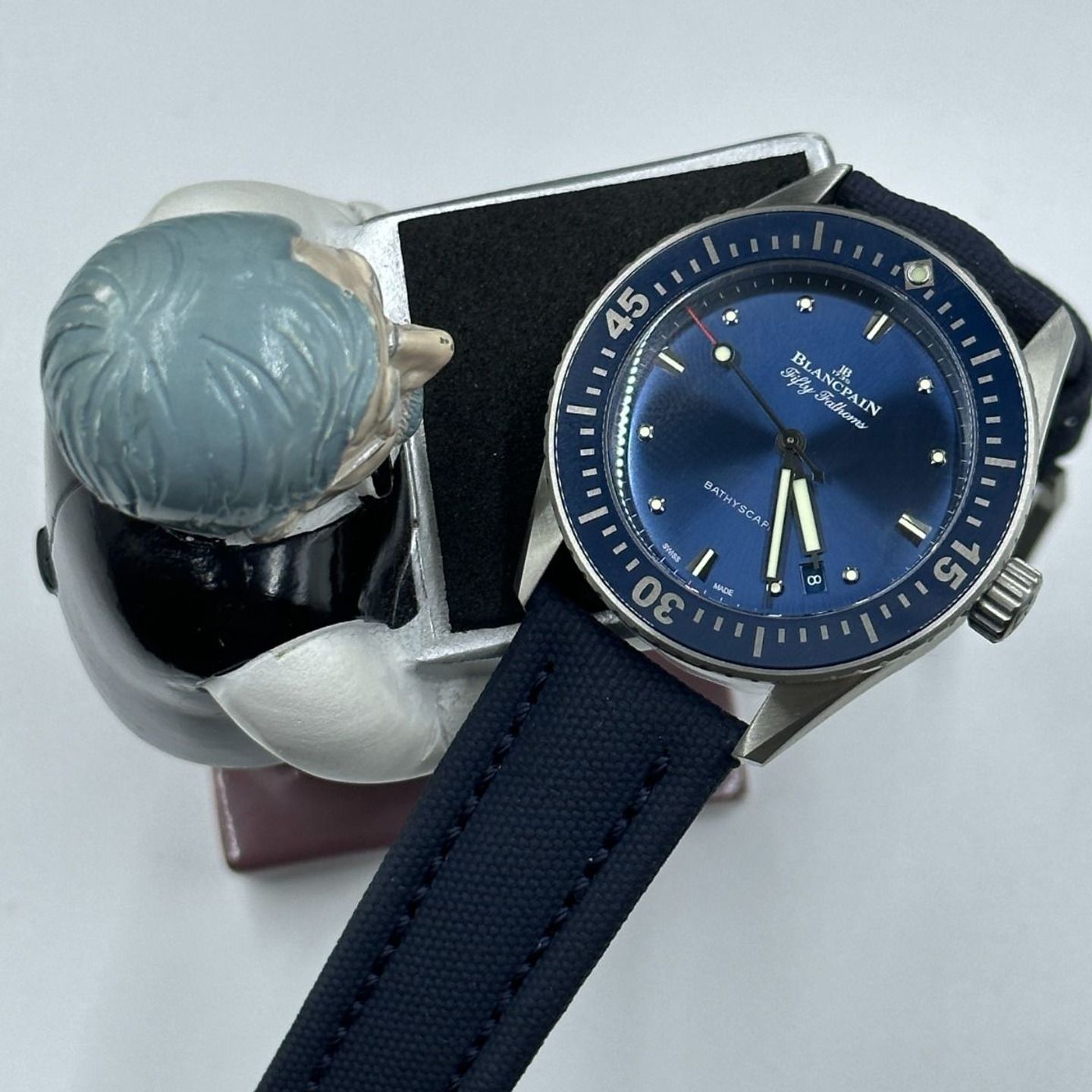 Blancpain Fifty Fathoms 5100-1140-O52A (2024) - Blauw wijzerplaat 38mm Staal (4/8)