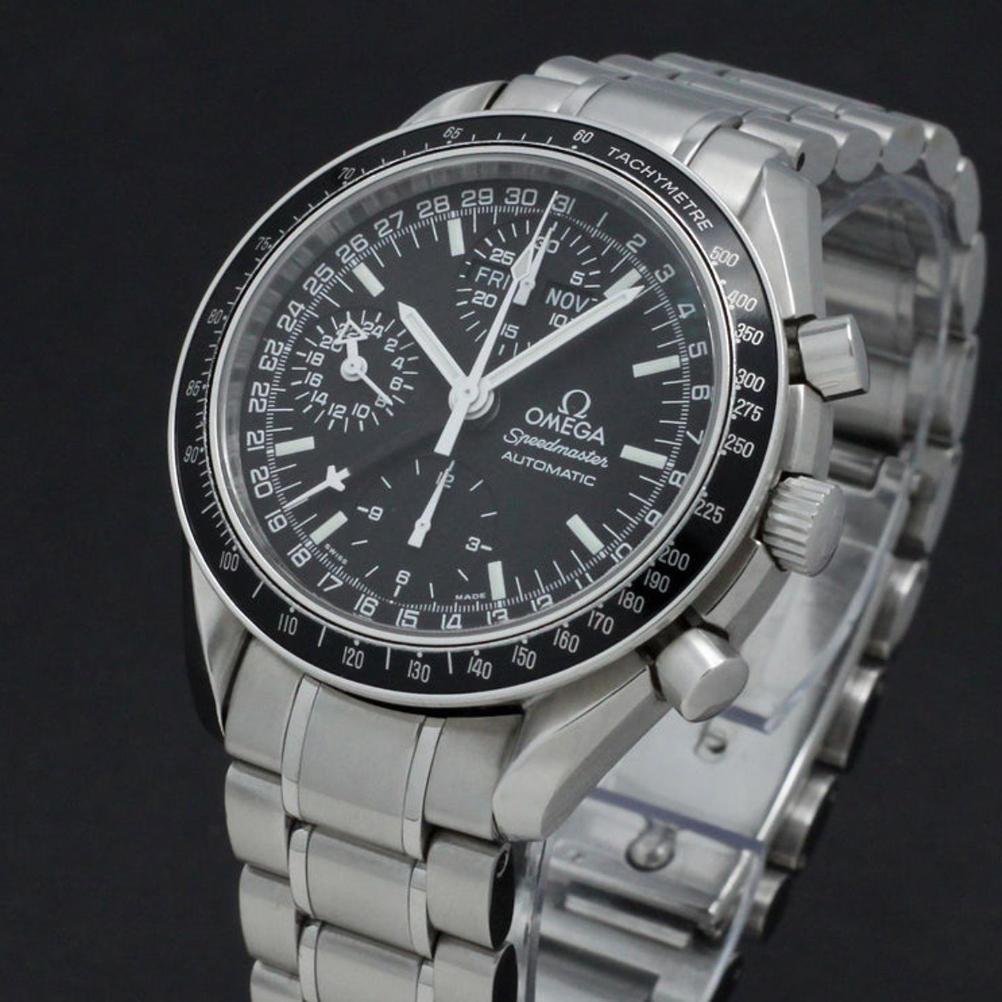 Omega Speedmaster Day Date 3520.50.00 (1998) - Black dial 39 mm Steel case (7/7)