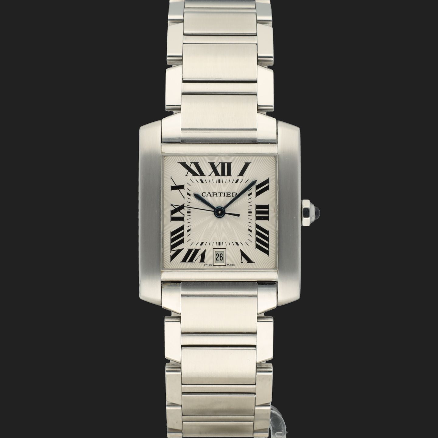 Cartier Tank Française 2302 (2003) - 28 mm Steel case (3/8)