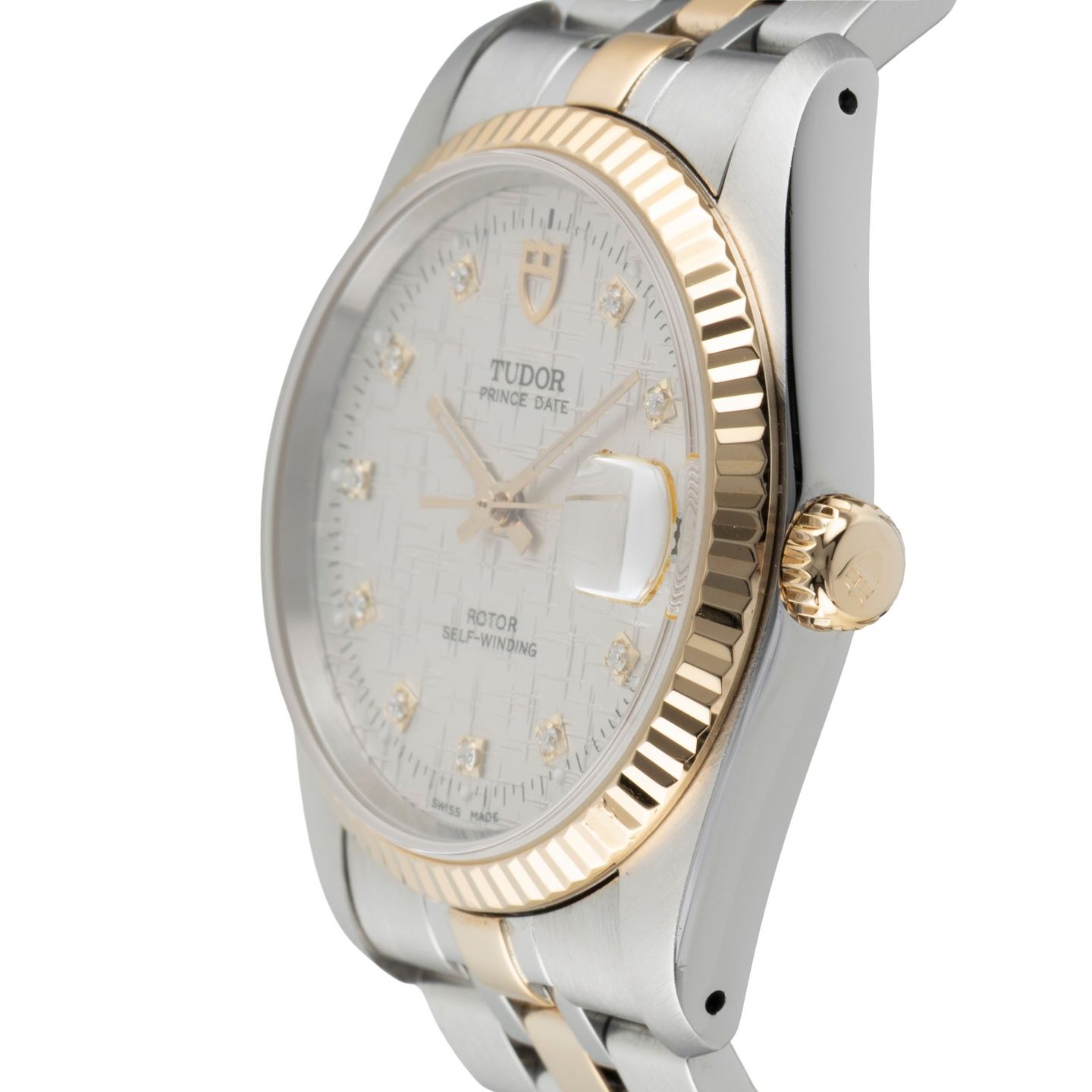 Tudor Prince Date 74033 (Unknown (random serial)) - Silver dial 34 mm Gold/Steel case (6/8)