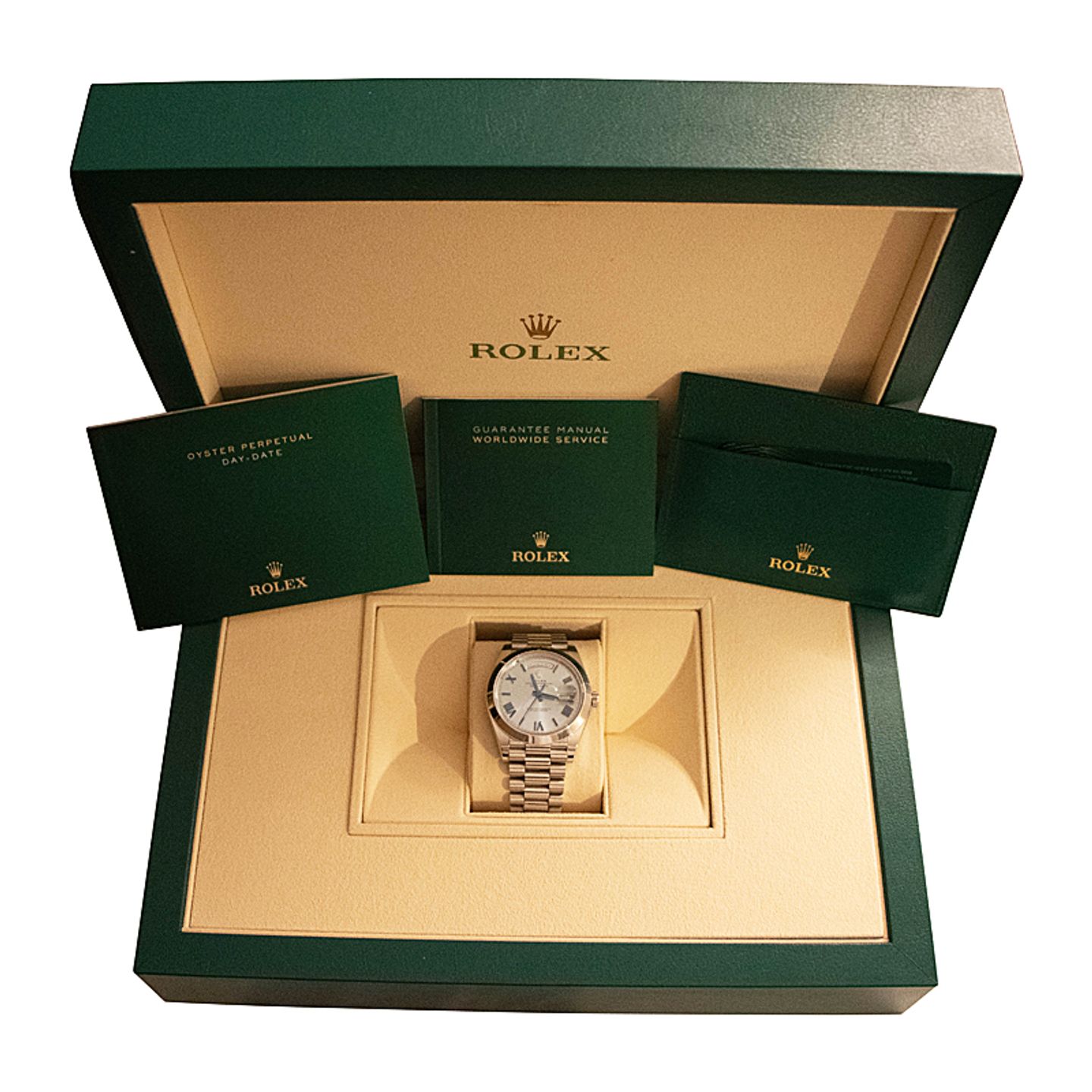 Rolex Day-Date 40 228206 (2021) - Blue dial 40 mm Platinum case (16/16)