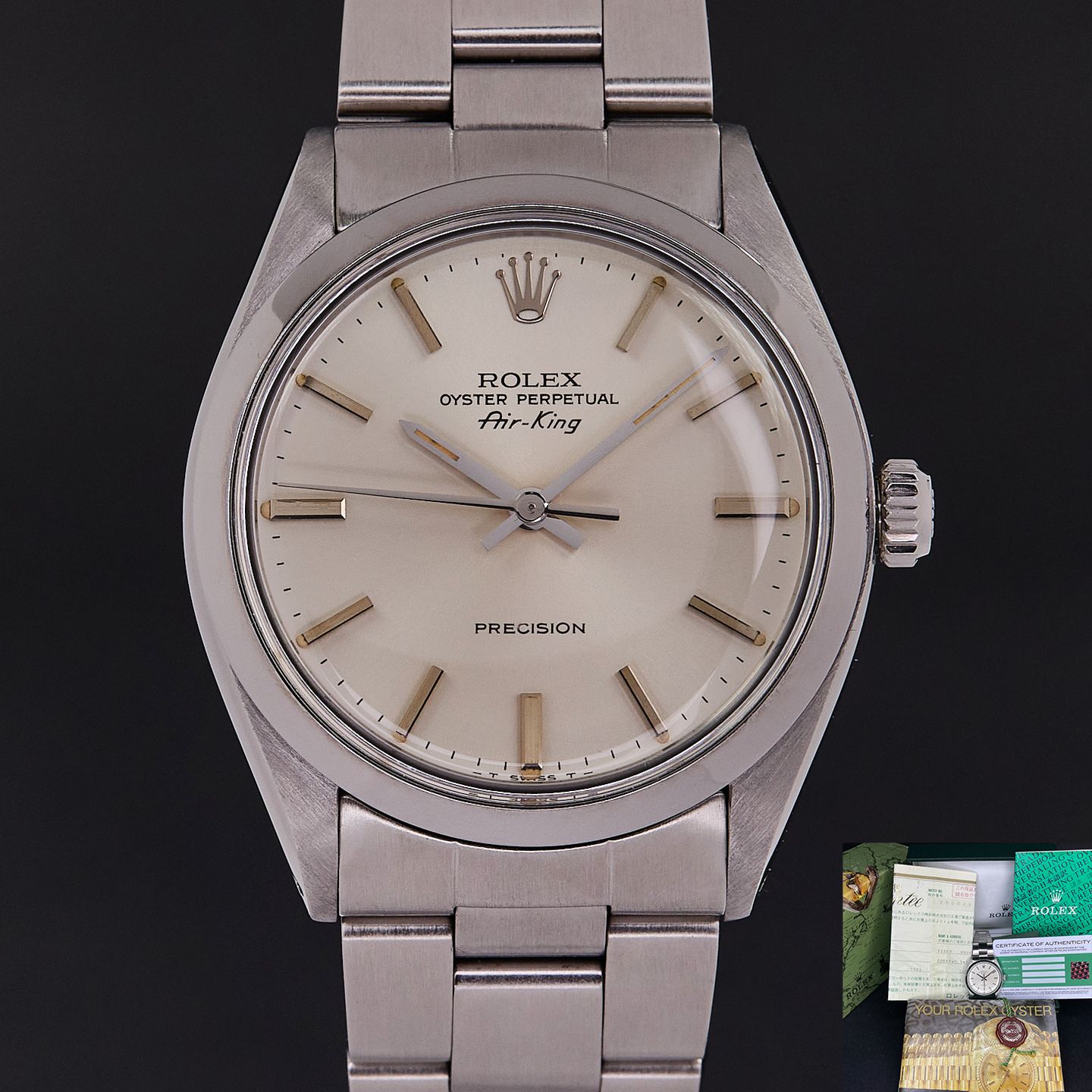 Rolex Air-King 5500 (1983) - 34mm Staal (1/8)