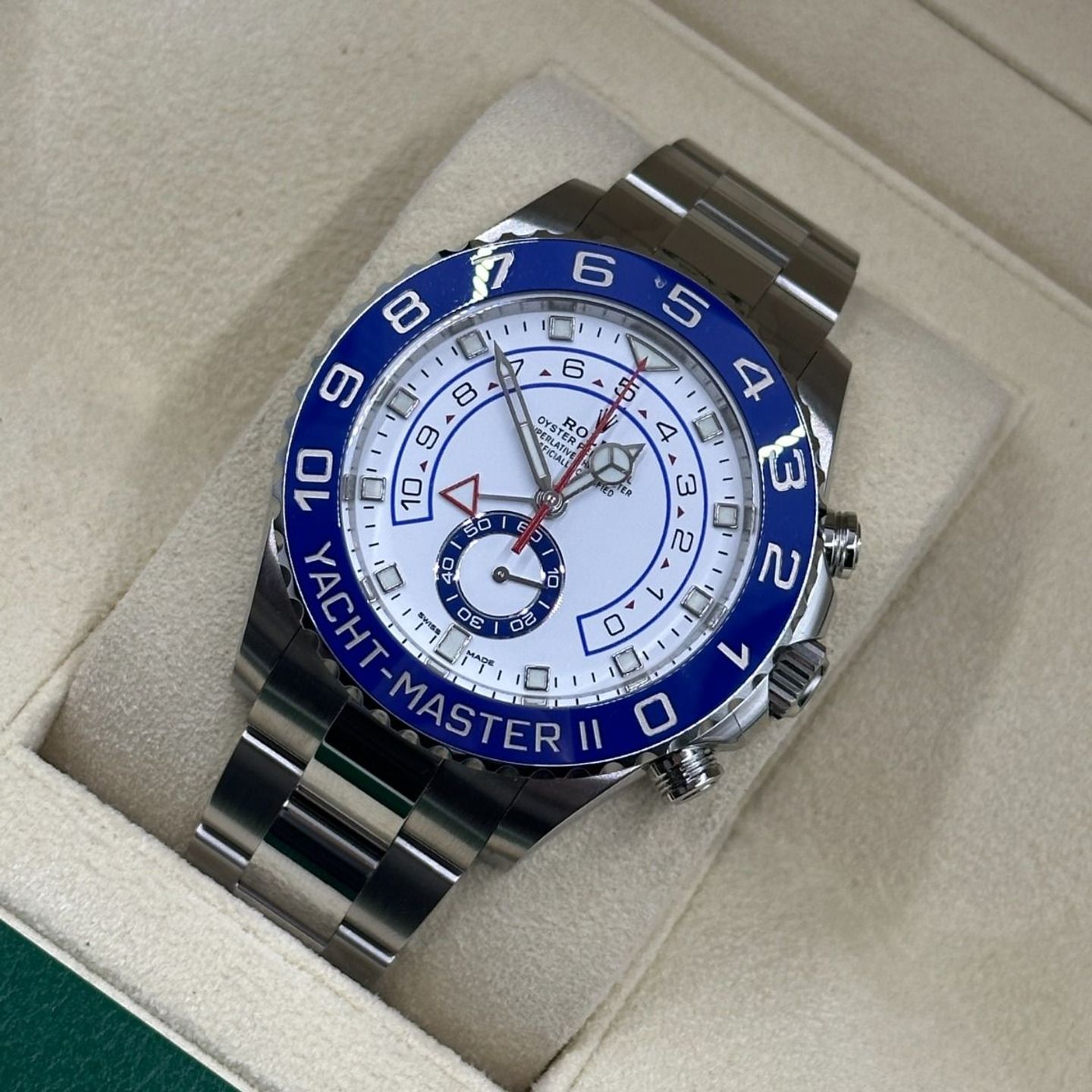 Rolex Yacht-Master II 116680 (2023) - Wit wijzerplaat 44mm Staal (8/8)