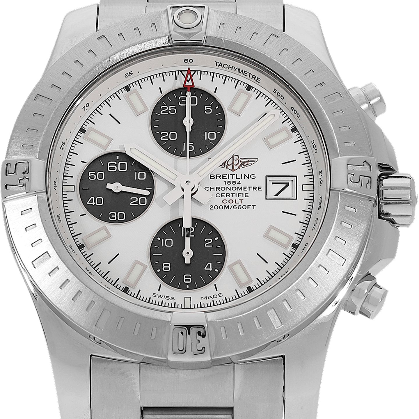 Breitling Colt Chronograph Automatic A13388111G1A1 (2020) - Silver dial 44 mm Steel case (1/5)