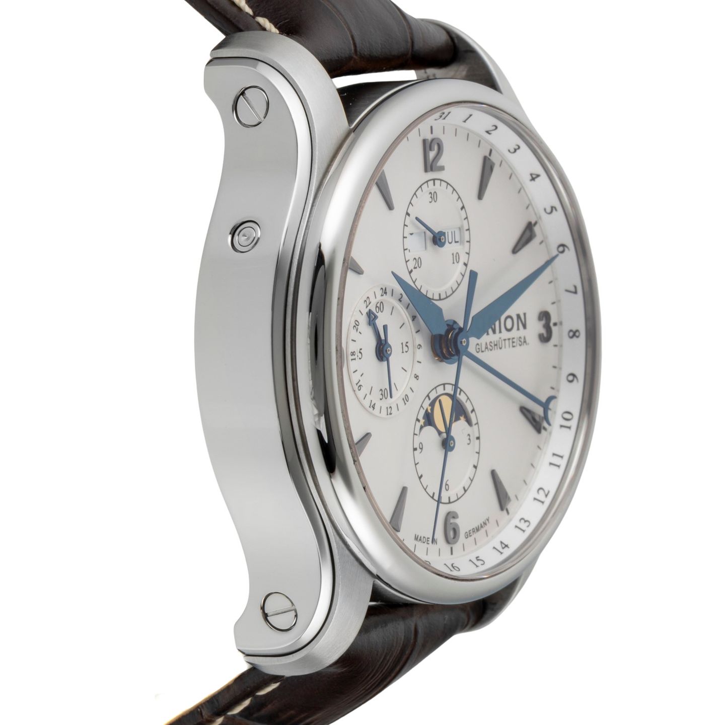 Union Glashütte Belisar Chronograph D002.425.16.037.00 (Onbekend (willekeurig serienummer)) - Wit wijzerplaat 42mm Staal (7/8)
