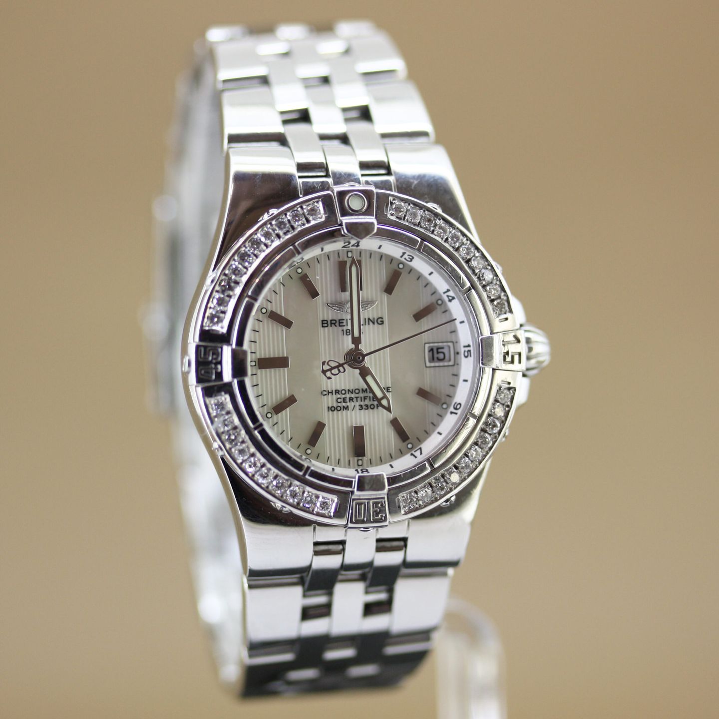 Breitling Starliner A71340 (2008) - Pearl dial 30 mm Steel case (3/8)