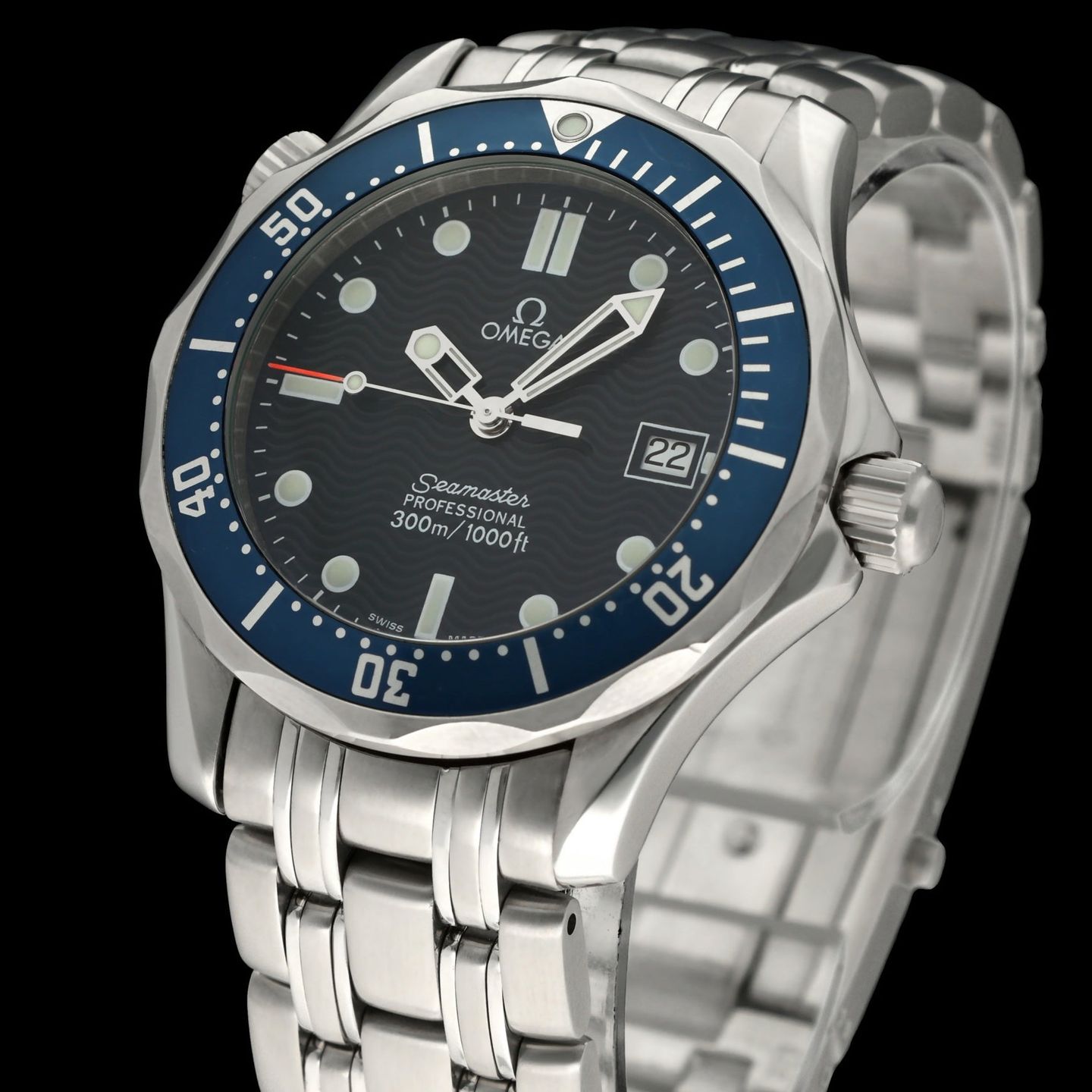 Omega Seamaster Diver 300 M 2561.80.00 (1998) - Blue dial 36 mm Steel case (7/8)