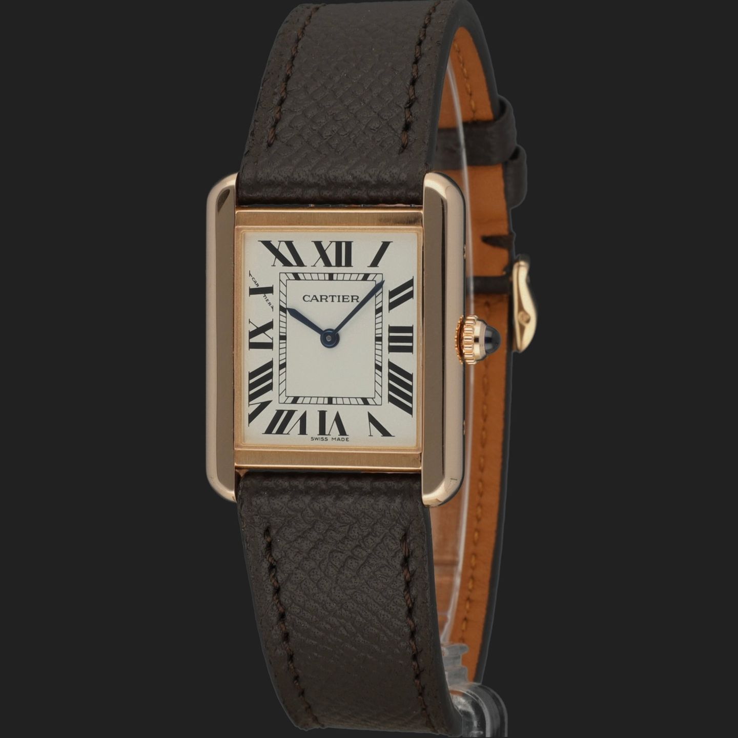 Cartier Tank Solo W5200024 (2019) - Zilver wijzerplaat 31mm Roségoud (1/8)