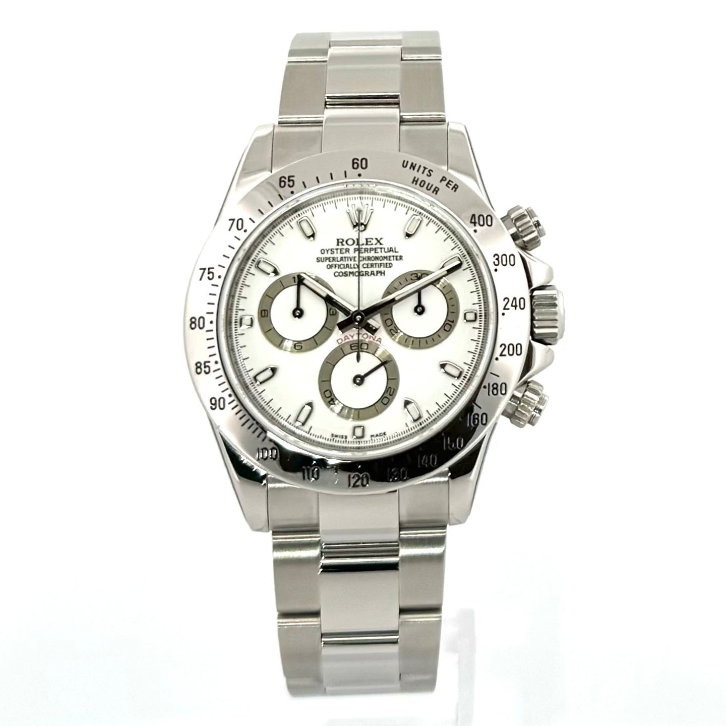 Rolex Daytona 116520 (2009) - Wit wijzerplaat 40mm Staal (1/7)