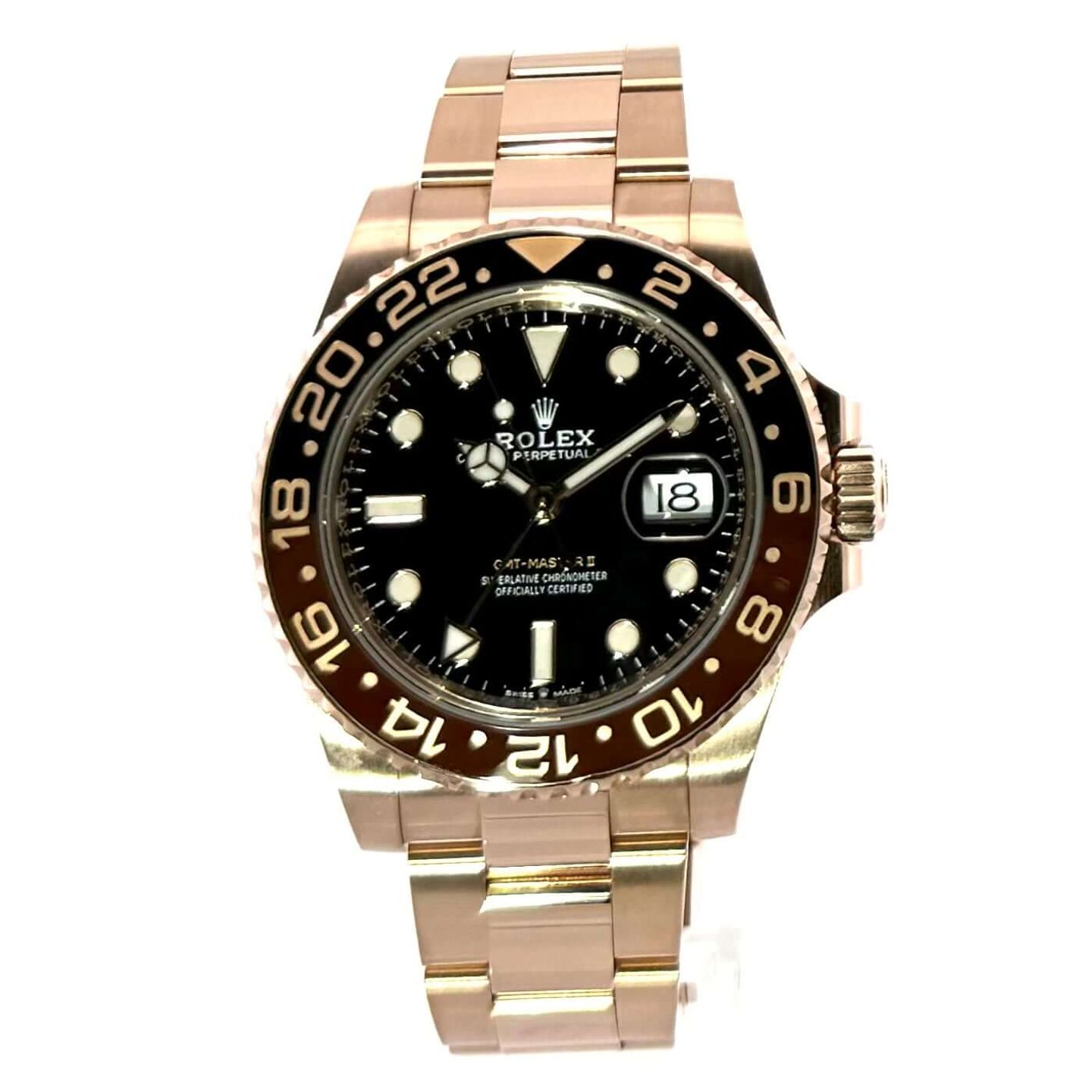 Rolex GMT-Master II 126715CHNR (2023) - Zwart wijzerplaat 40mm Roségoud (2/8)