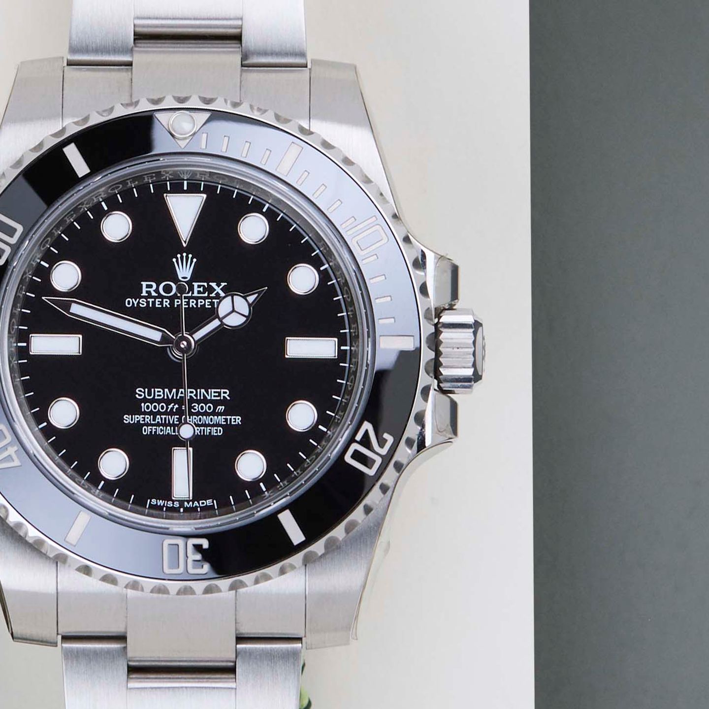 Rolex Submariner No Date 114060 (2016) - Black dial 40 mm Steel case (5/8)