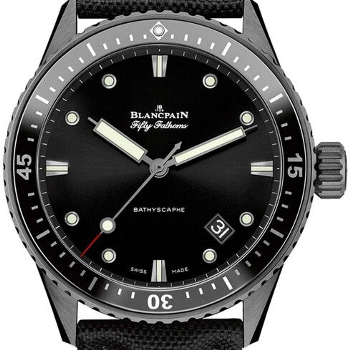 Blancpain Fifty Fathoms Bathyscaphe 5000-0130-B52A (2026) - Black dial 44 mm Ceramic case (1/1)