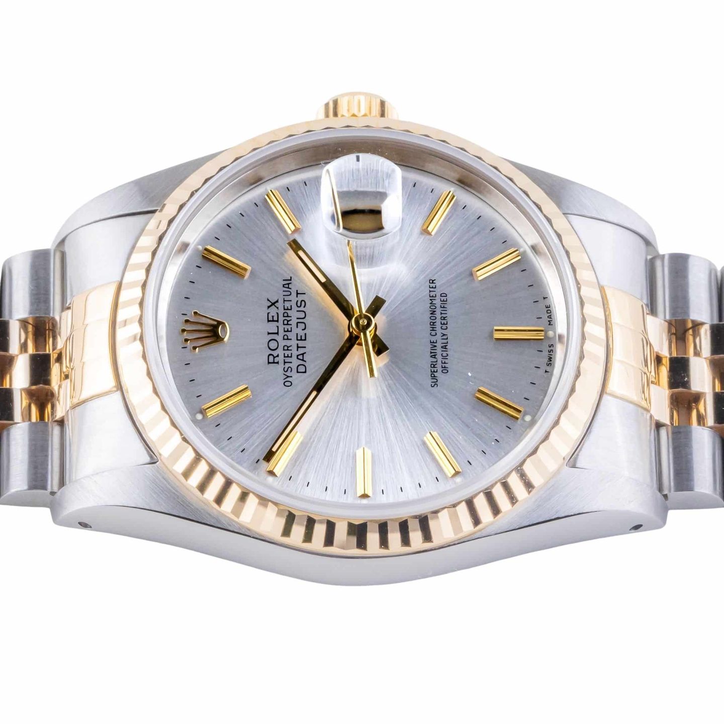 Rolex Datejust 36 16233 (1990) - Silver dial 36 mm Gold/Steel case (5/8)