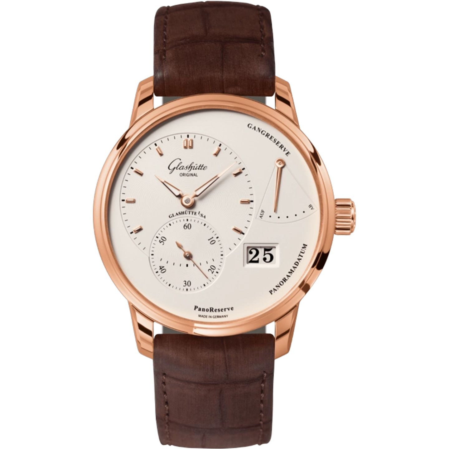 Glashütte Original PanoReserve 1-65-01-25-15-62 (2026) - Silver dial 40 mm Red Gold case (1/1)