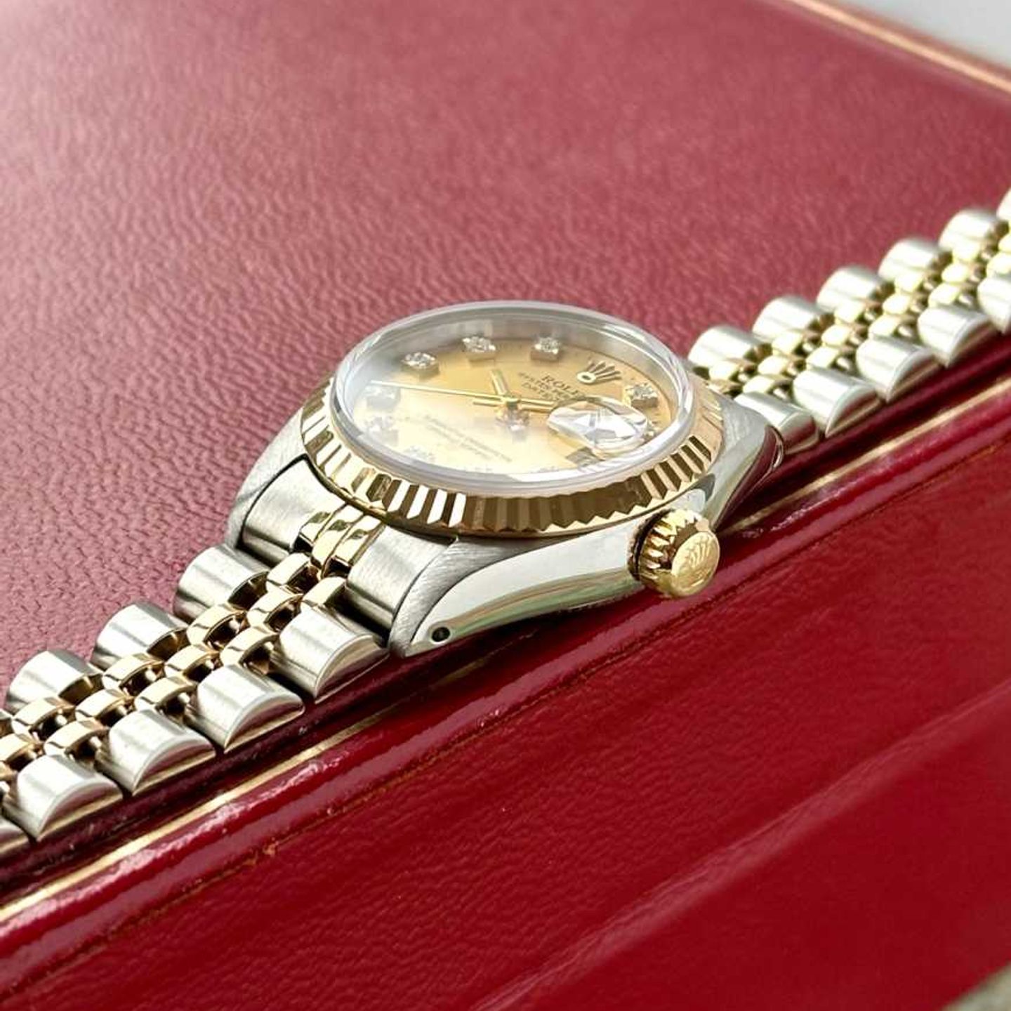 Rolex Lady-Datejust 69173G (1986) - Gold dial 26 mm Gold/Steel case (6/8)
