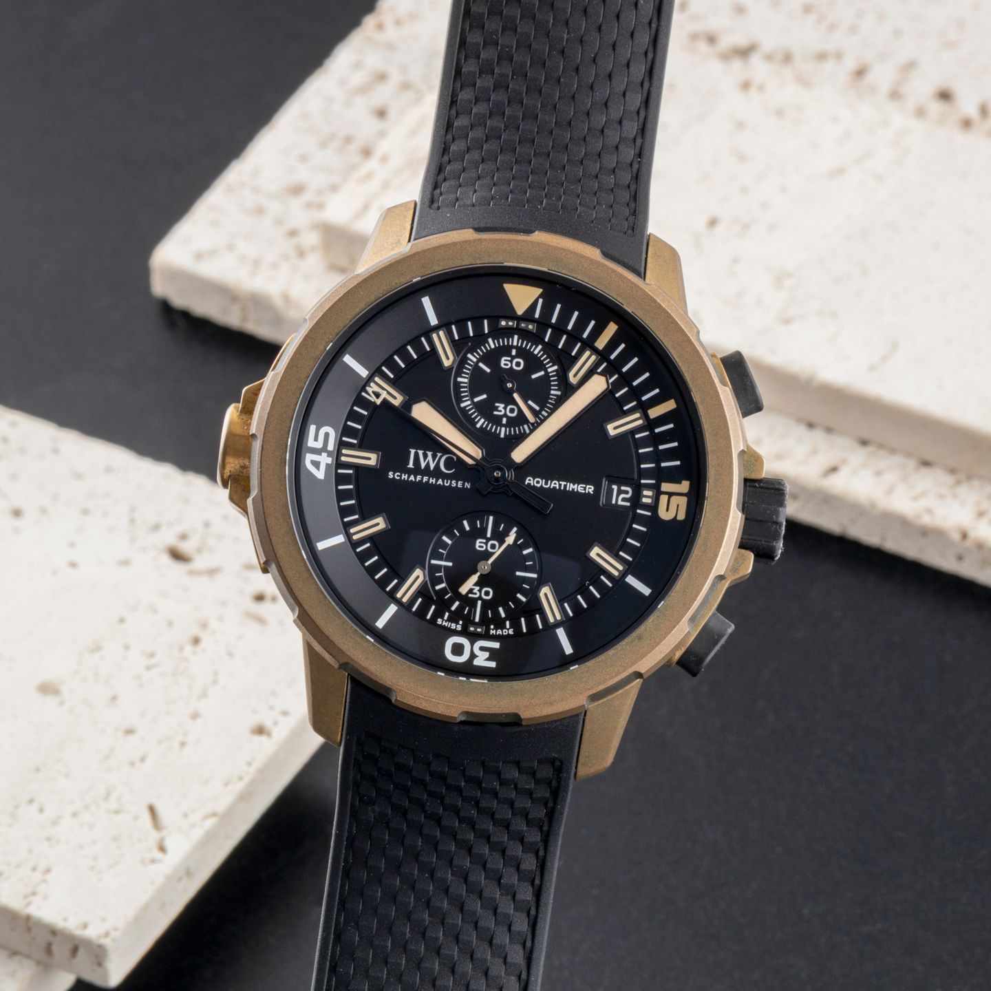 IWC Aquatimer Chronograph IW379503 (Unknown (random serial)) - Black dial 43 mm Bronze case (3/8)