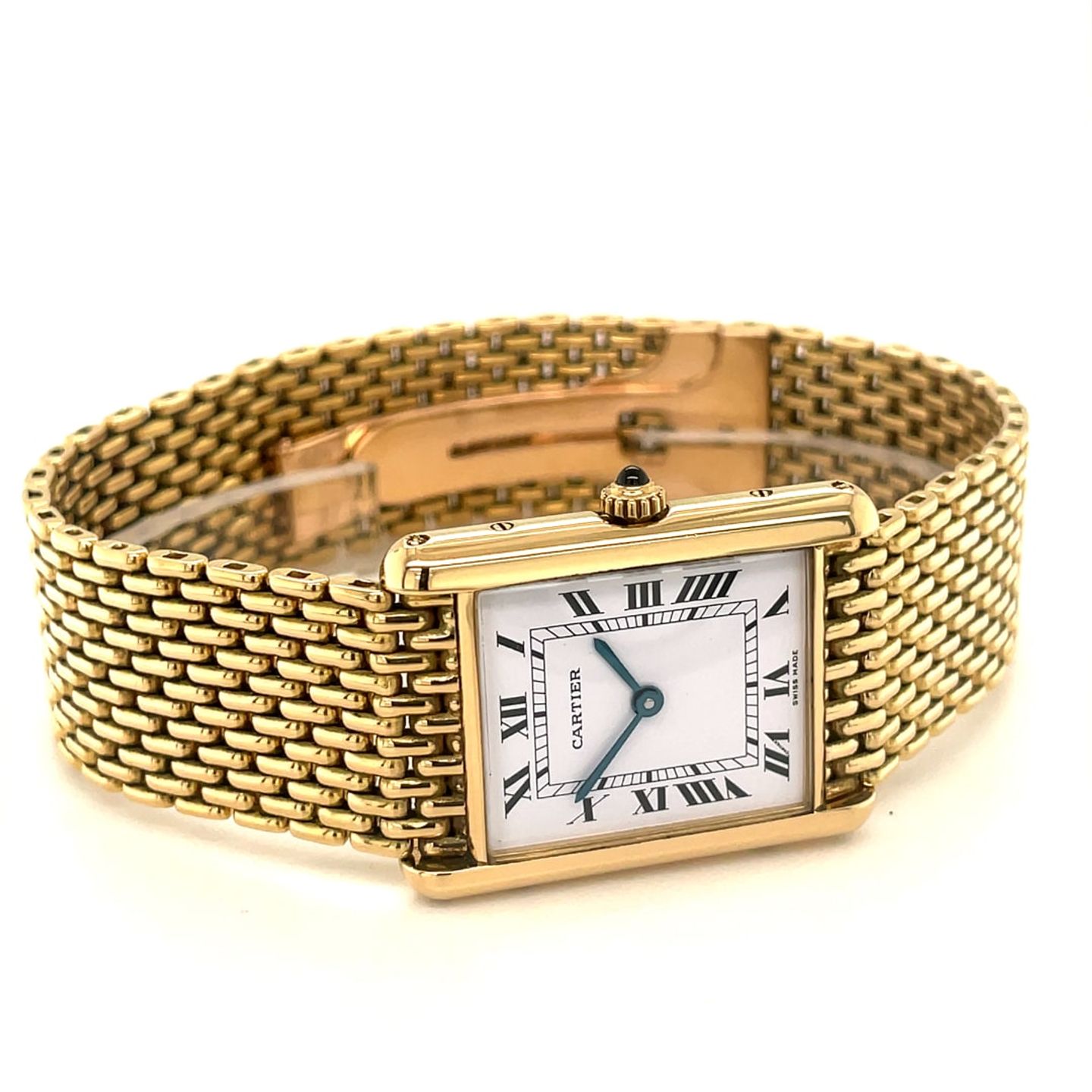 Cartier Tank 8105 (Unknown (random serial)) - White dial 23 mm Yellow Gold case (2/8)