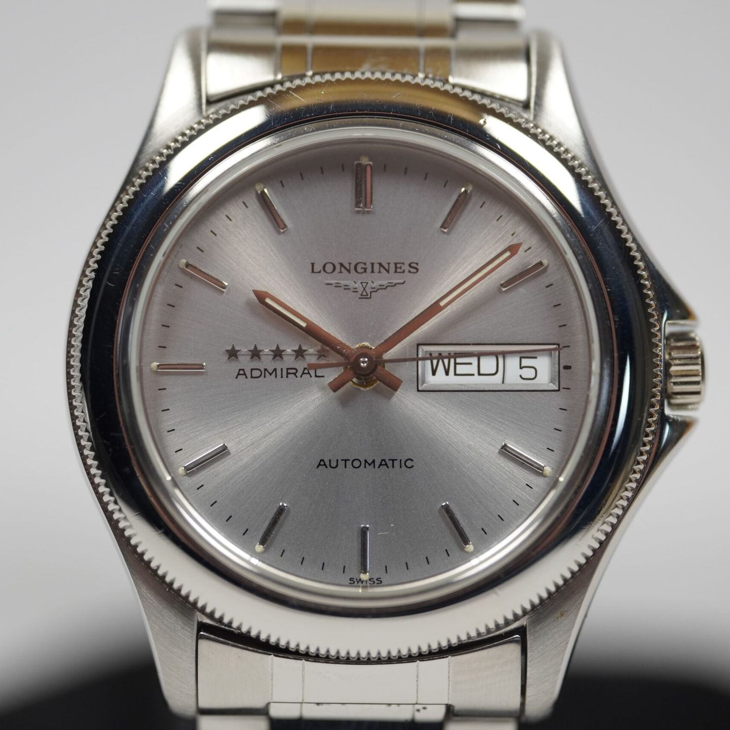 Longines Admiral Longines L3.611.4 (Onbekend (willekeurig serienummer)) - Zilver wijzerplaat 38mm Staal (1/8)