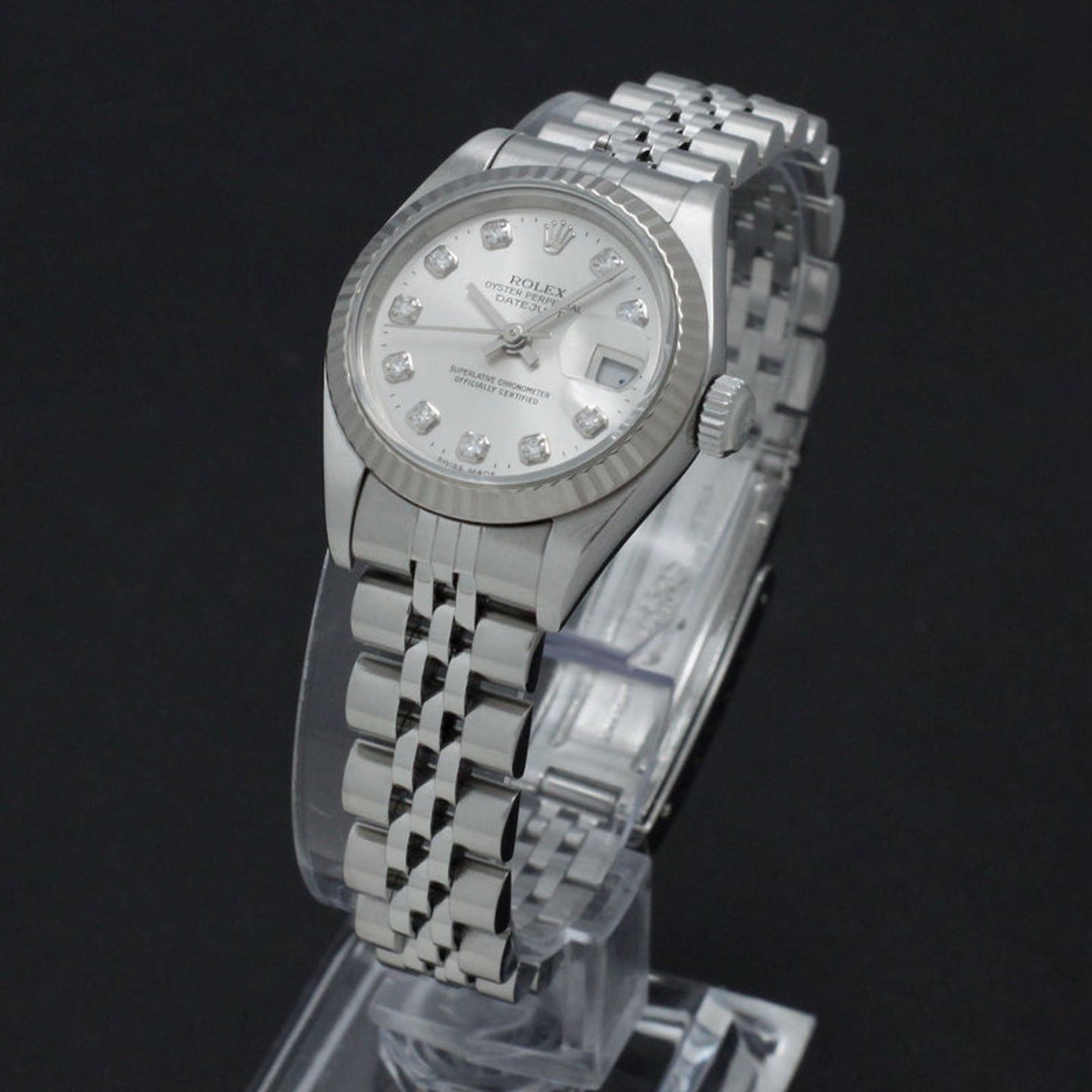 Rolex Lady-Datejust 79174 (2001) - Zilver wijzerplaat 26mm Staal (2/7)