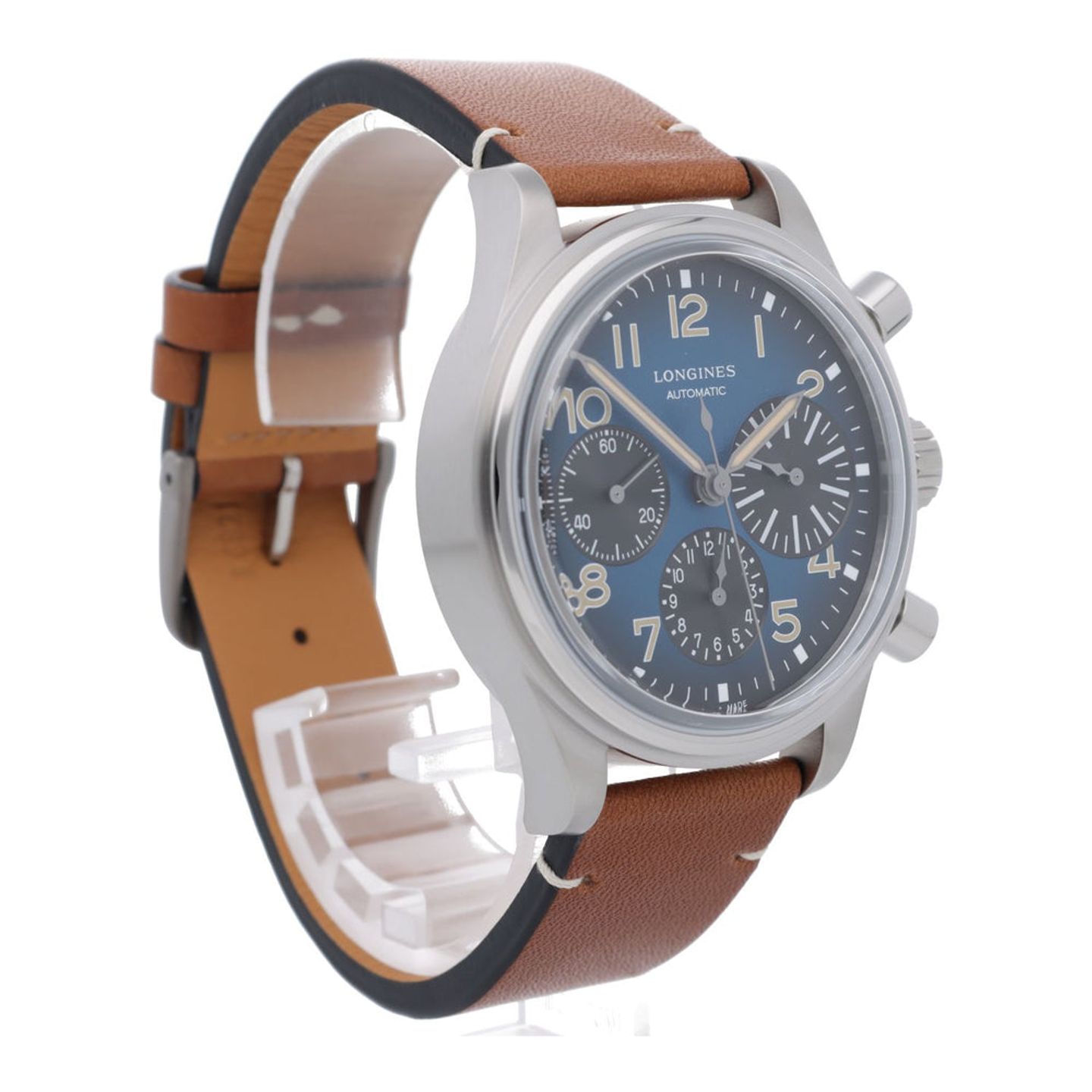 Longines Avigation L2.816.1.93.2 (2025) - Blauw wijzerplaat 41mm Titanium (7/7)