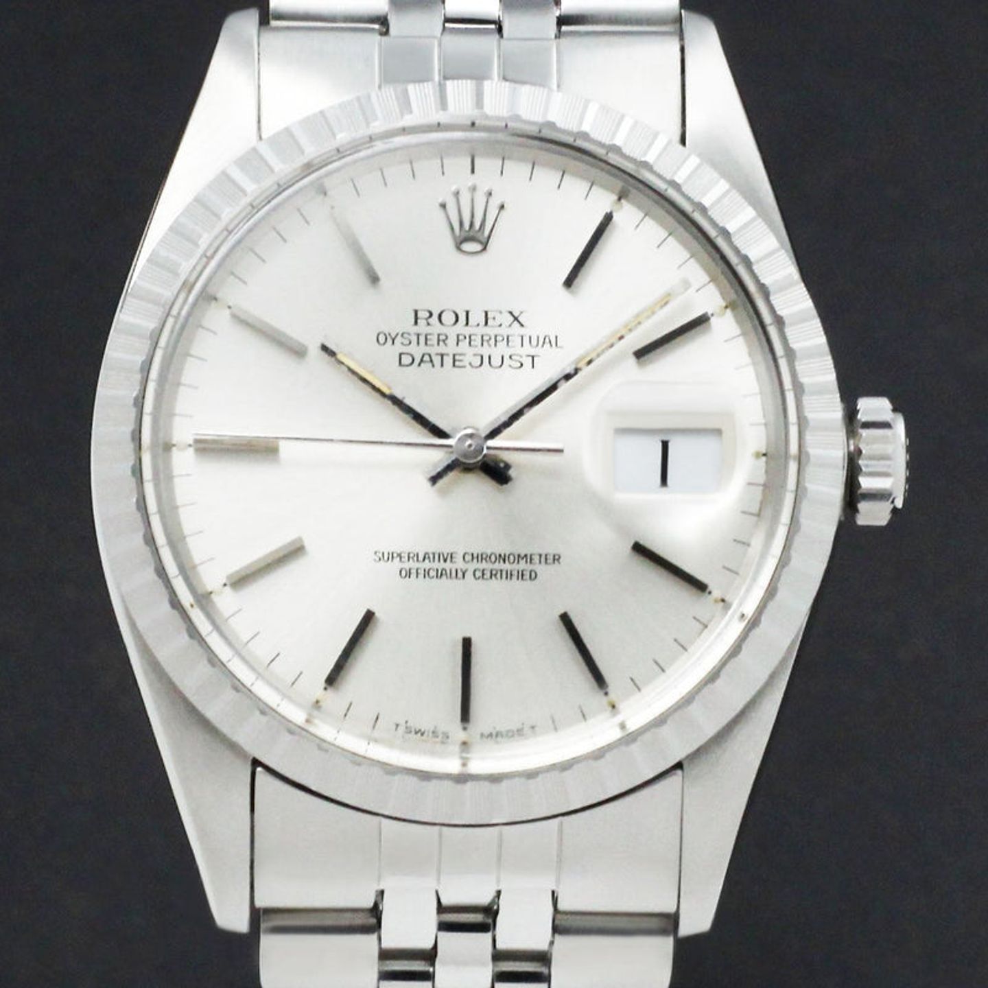 Rolex Datejust 36 16030 (1986) - Zilver wijzerplaat 36mm Staal (1/7)