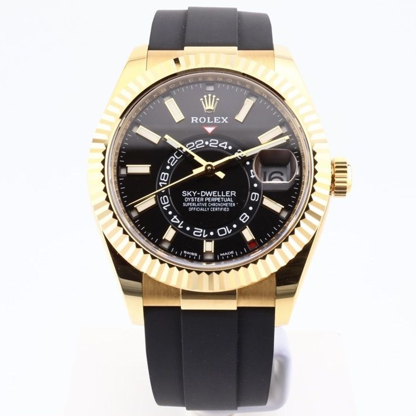 Rolex Sky-Dweller 326238 (2023) - Zwart wijzerplaat 42mm Geelgoud (1/1)