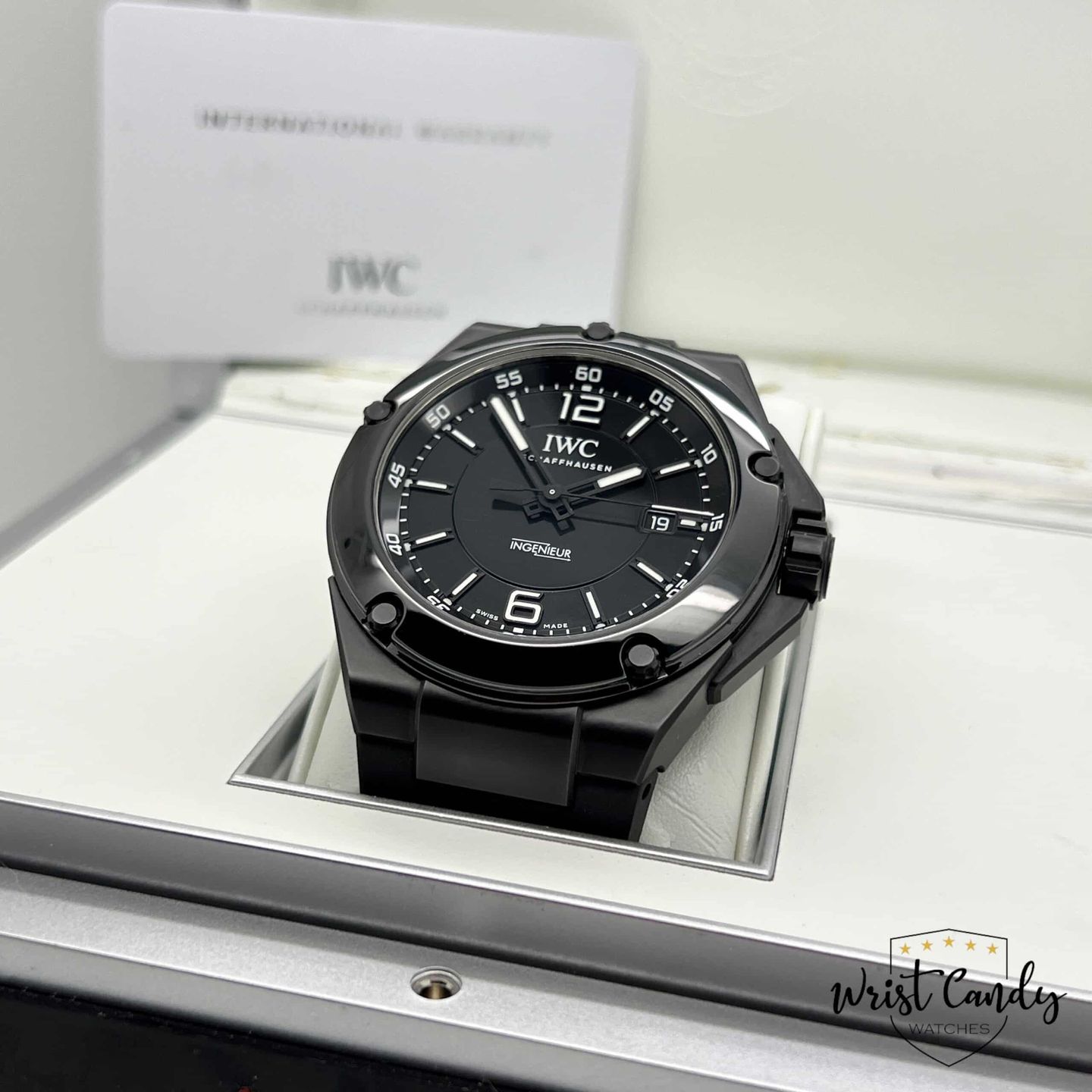 IWC Ingenieur AMG IW322503 (2014) - Zwart wijzerplaat 46mm Keramiek (8/8)