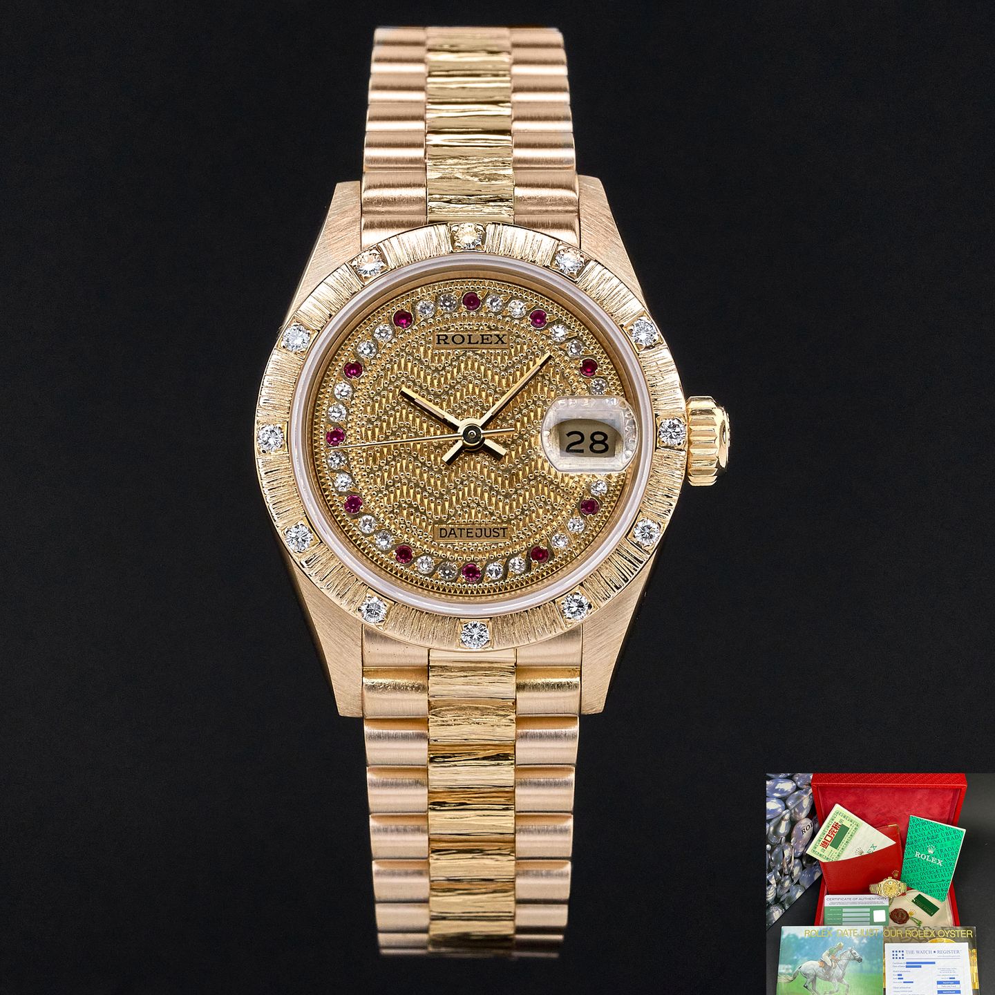 Rolex Lady-Datejust 69288 (1988) - 26 mm Yellow Gold case (1/8)