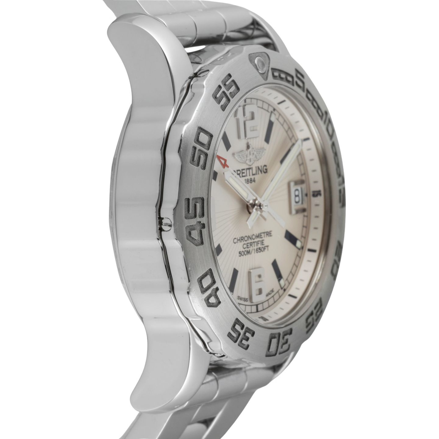 Breitling Colt A7738711 (Unknown (random serial)) - Black dial 33 mm Steel case (7/8)