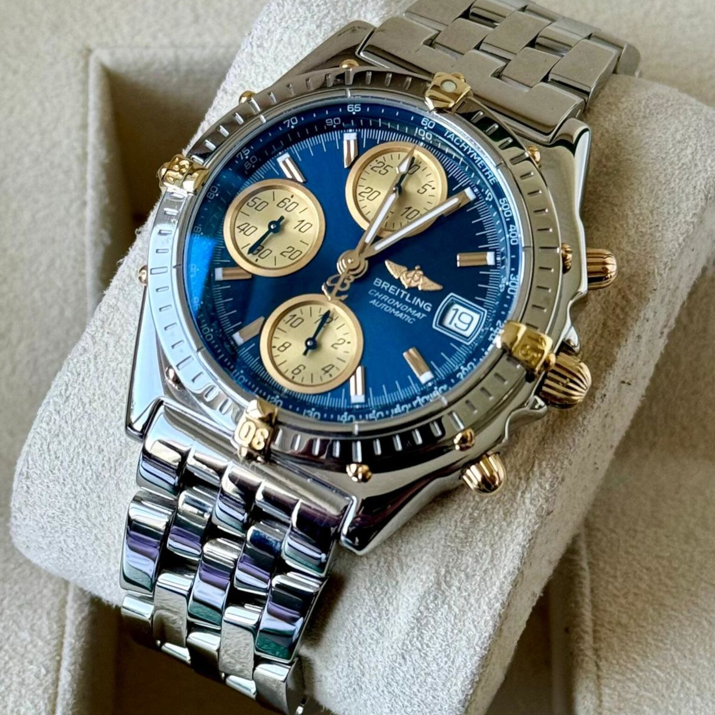 Breitling Chronomat B13050.1 (1994) - Blue dial 39 mm Steel case (3/7)