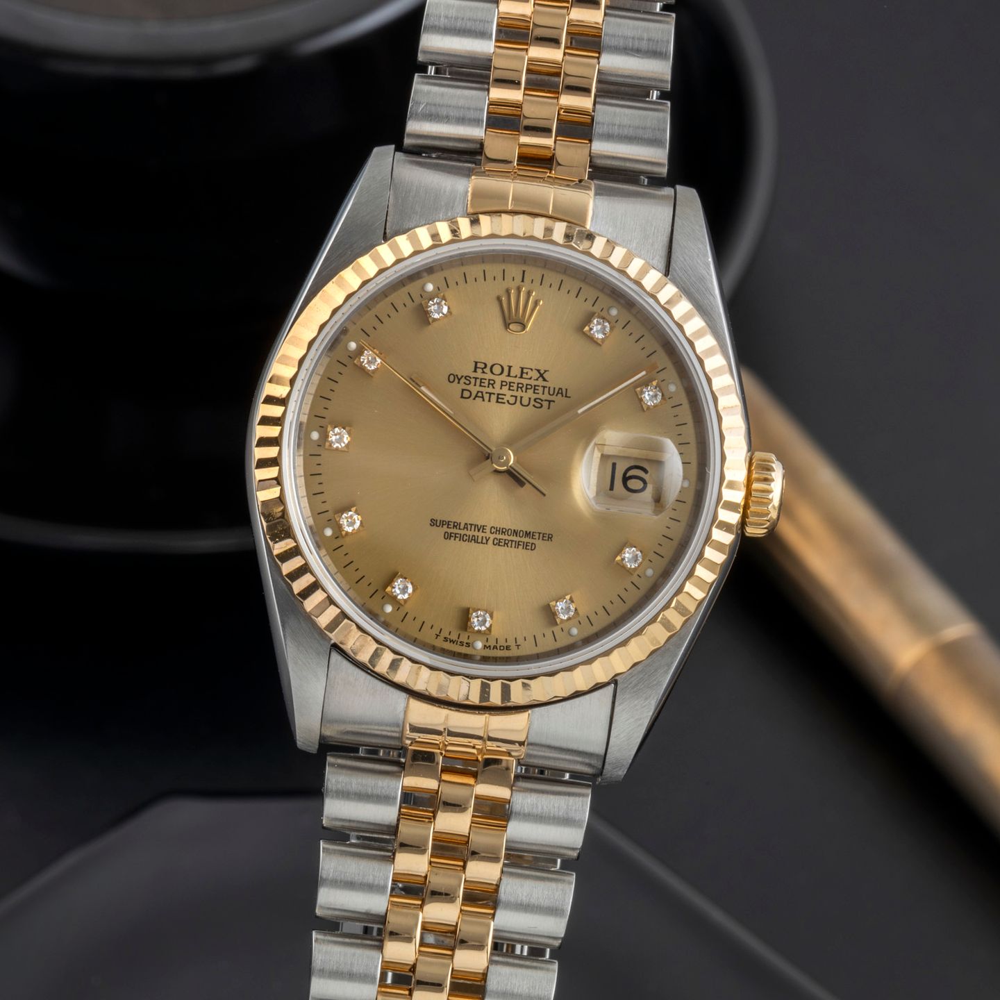 Rolex Datejust 36 16233 (1993) - 36 mm Gold/Steel case (3/8)