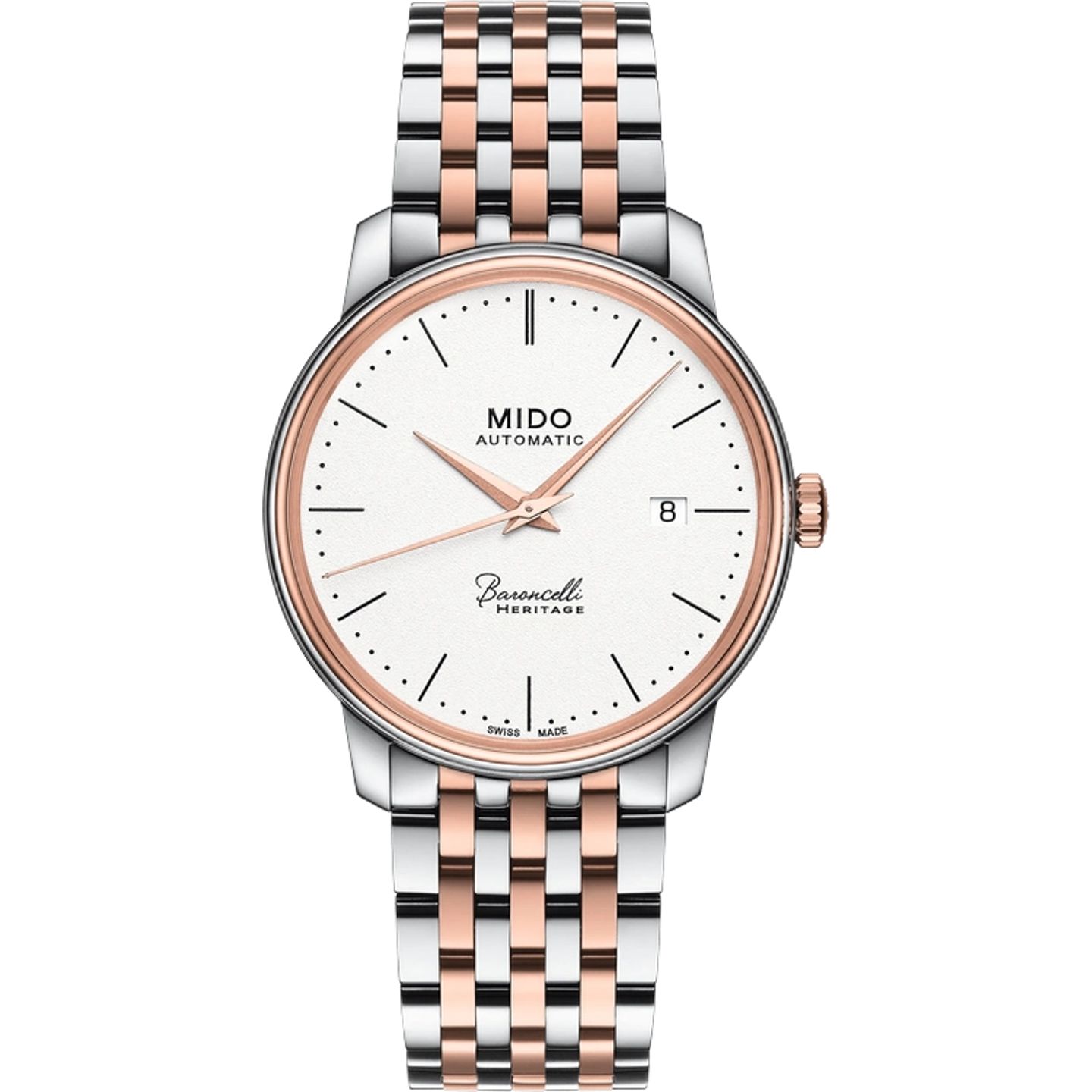 Mido Baroncelli M027.407.22.010.00 (2026) - Silver dial 39 mm Gold/Steel case (1/1)