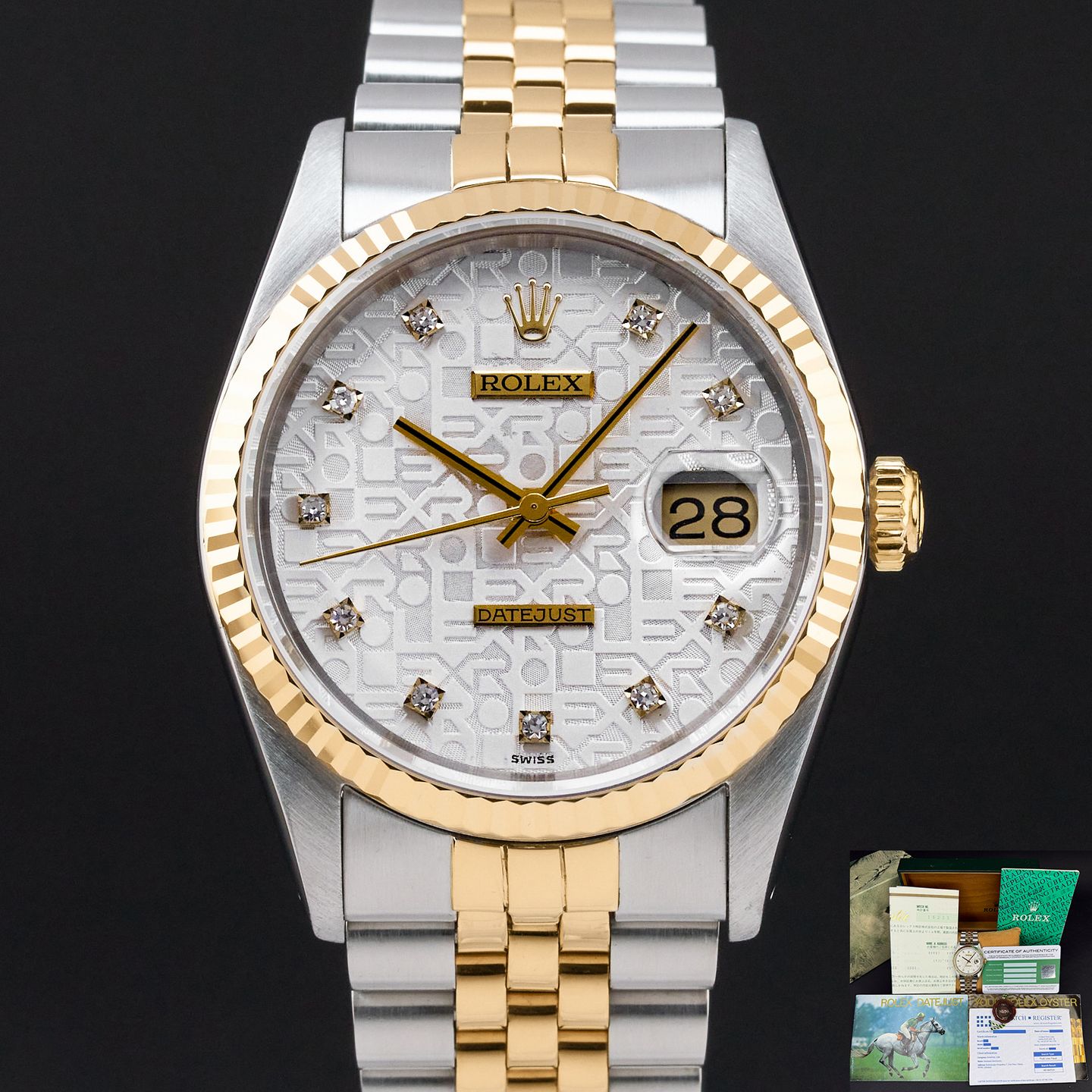 Rolex Datejust 36 16233 (1993) - 36 mm Gold/Steel case (1/8)